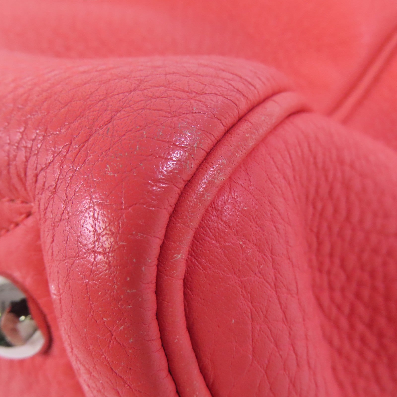 HERMES Clemence皮革Victolia銀扣手挽袋