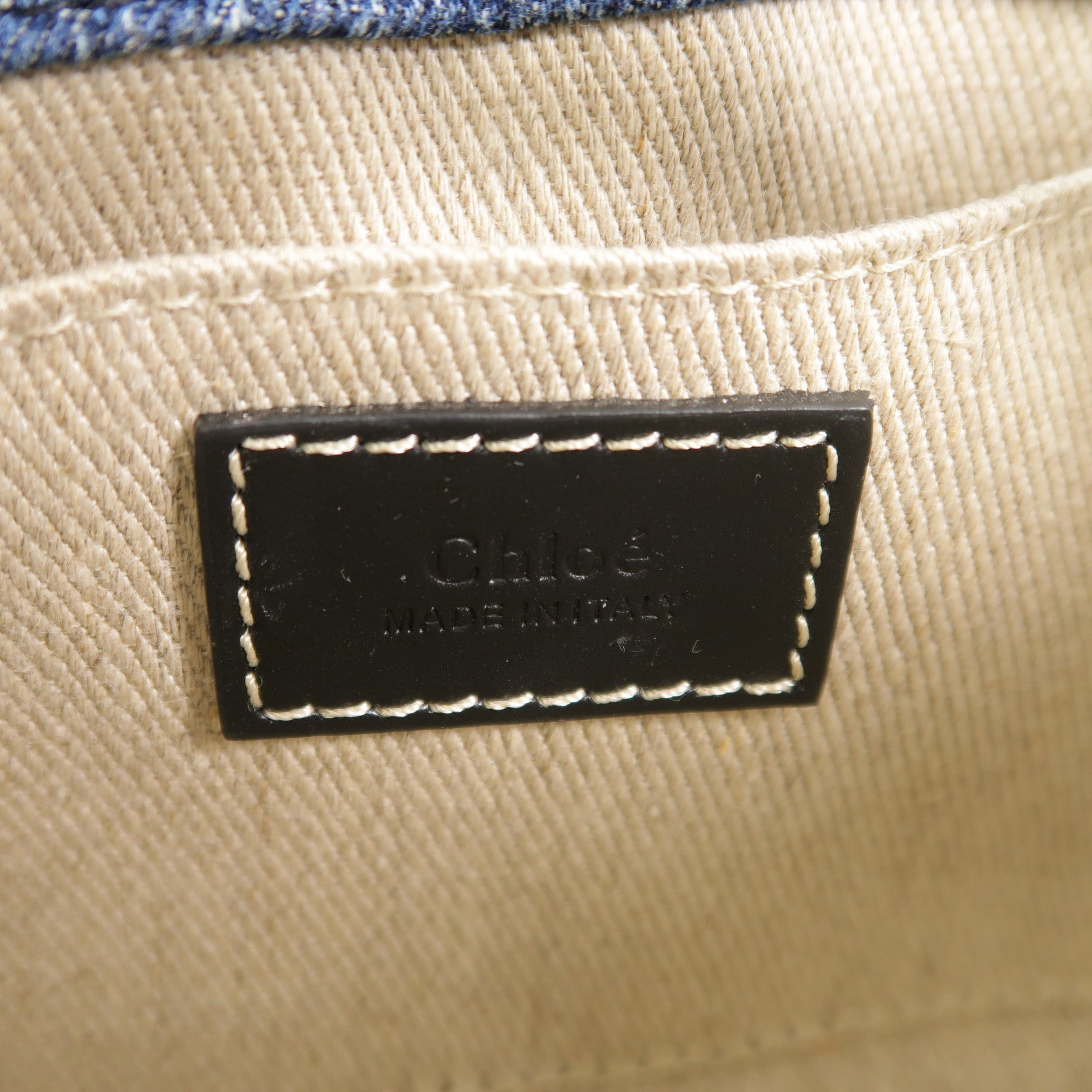 Chloe 牛仔布Woody Tote Mini手挽肩背兩用袋