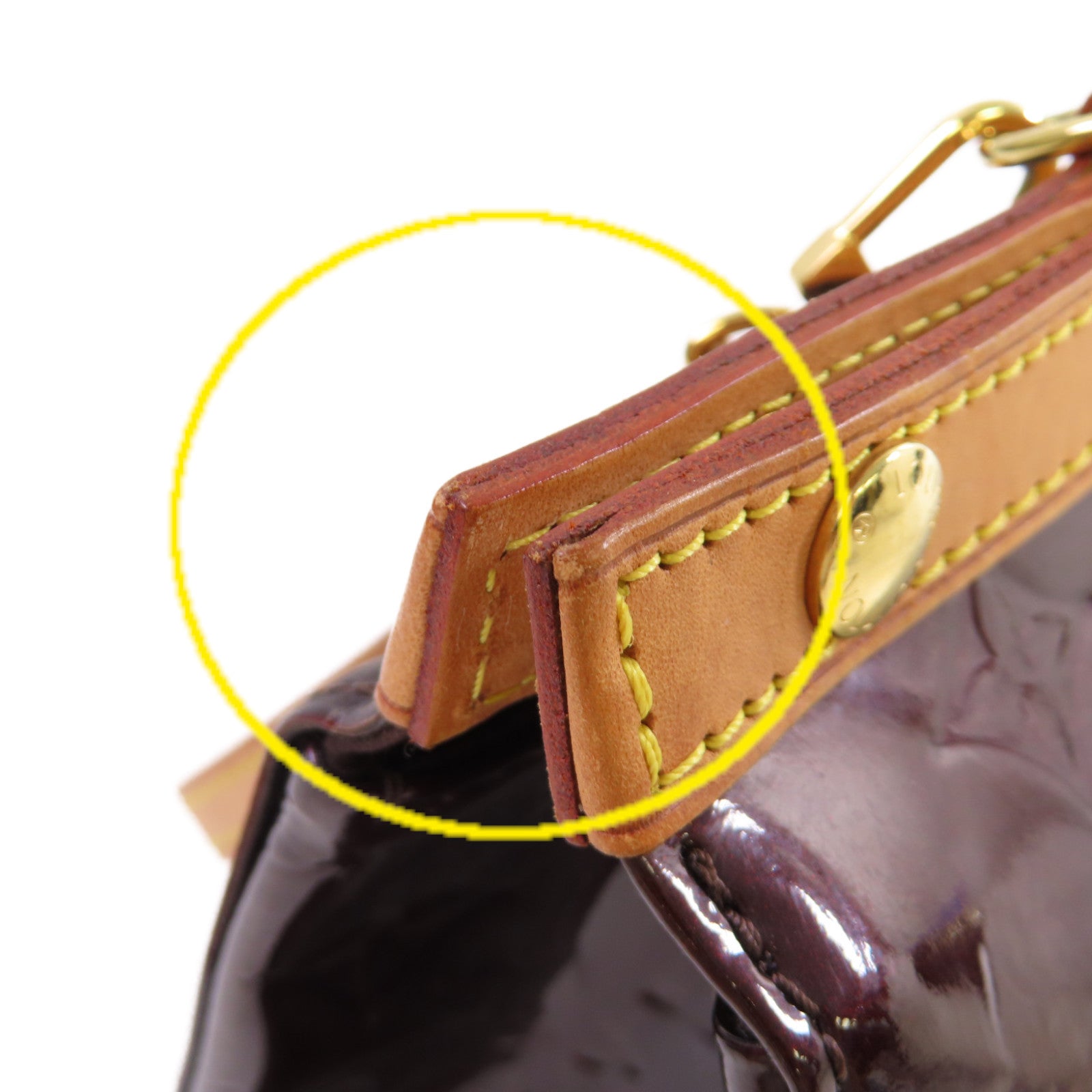 LOUIS VUITTON Monogram Vernis Roxbury Drive 2way Shoulder Bag金扣手挽肩背兩用袋酒紅色