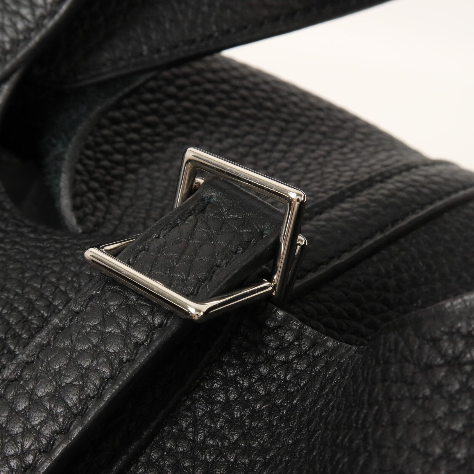 HERMES Clemence皮革Picotin PM手挽袋Noir