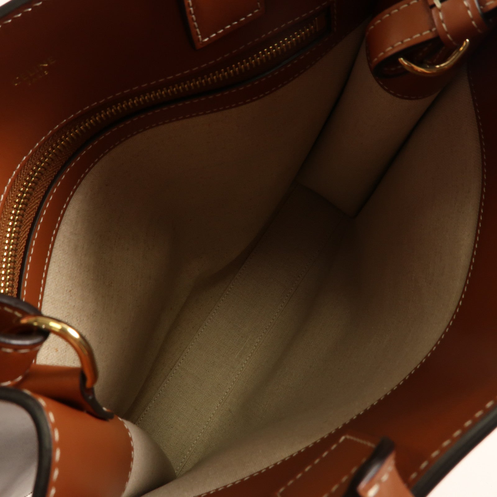 CELINE 帆布2 Way Shoulder金扣手挽肩背兩用袋藍色