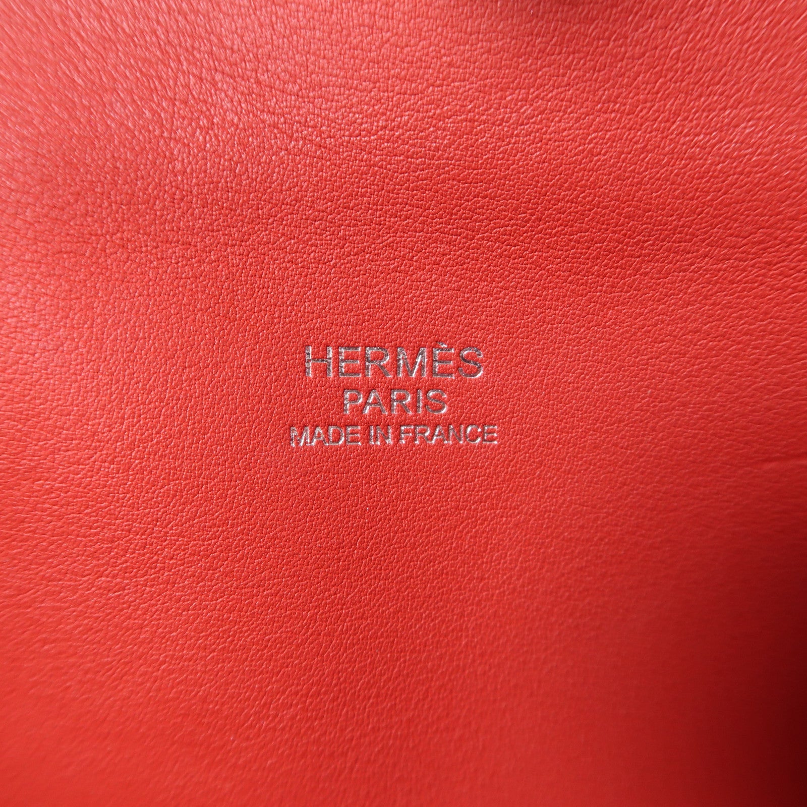 HERMES Swift皮革Tool Box 20銀扣手挽肩背兩用袋Vermillon