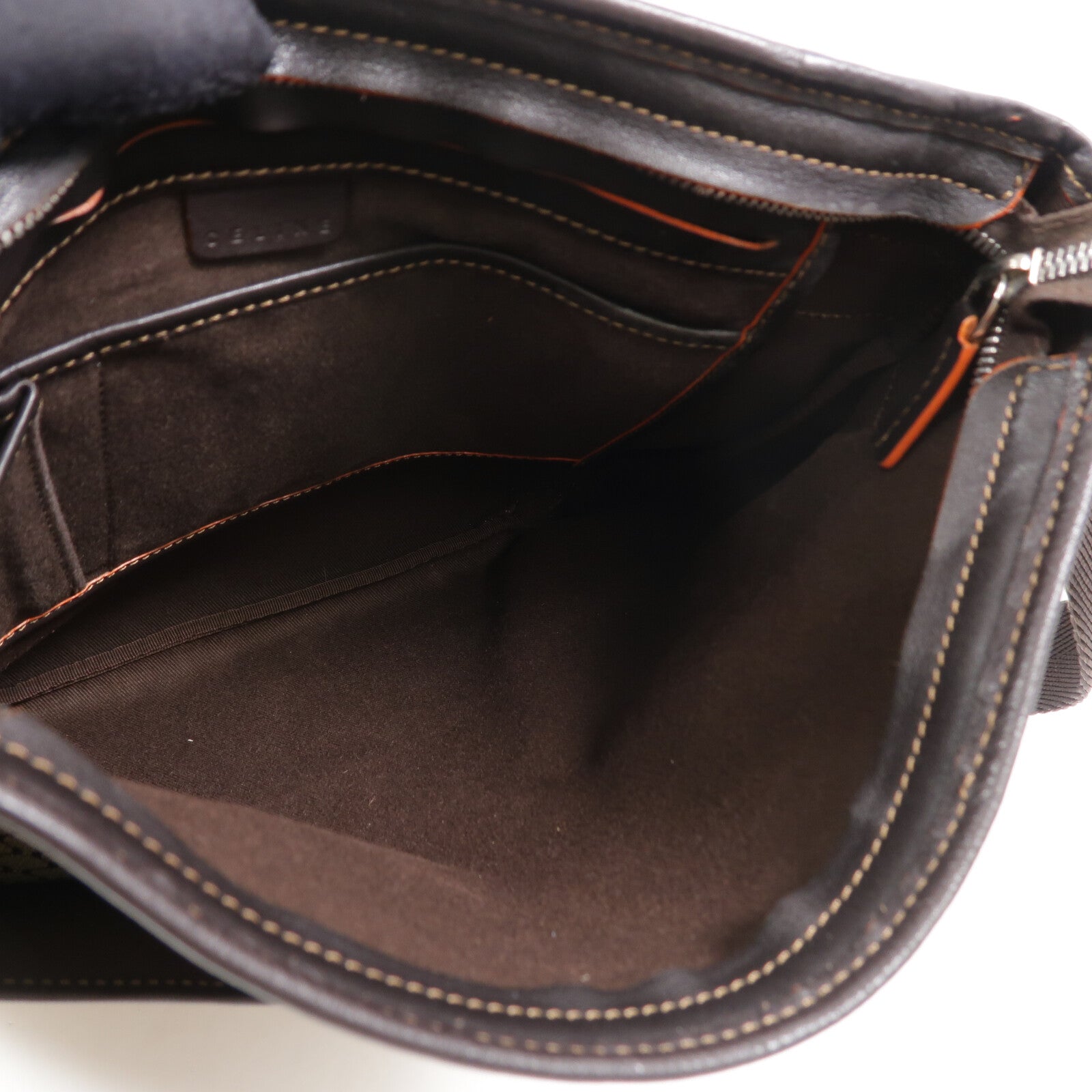 CELINE 帆布Vintage Messenger Flap Bag肩背袋