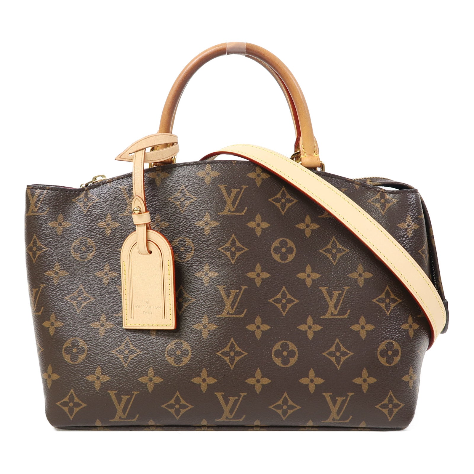 LOUIS VUITTON Monogram Petit Palais金扣手挽肩背兩用袋啡色
