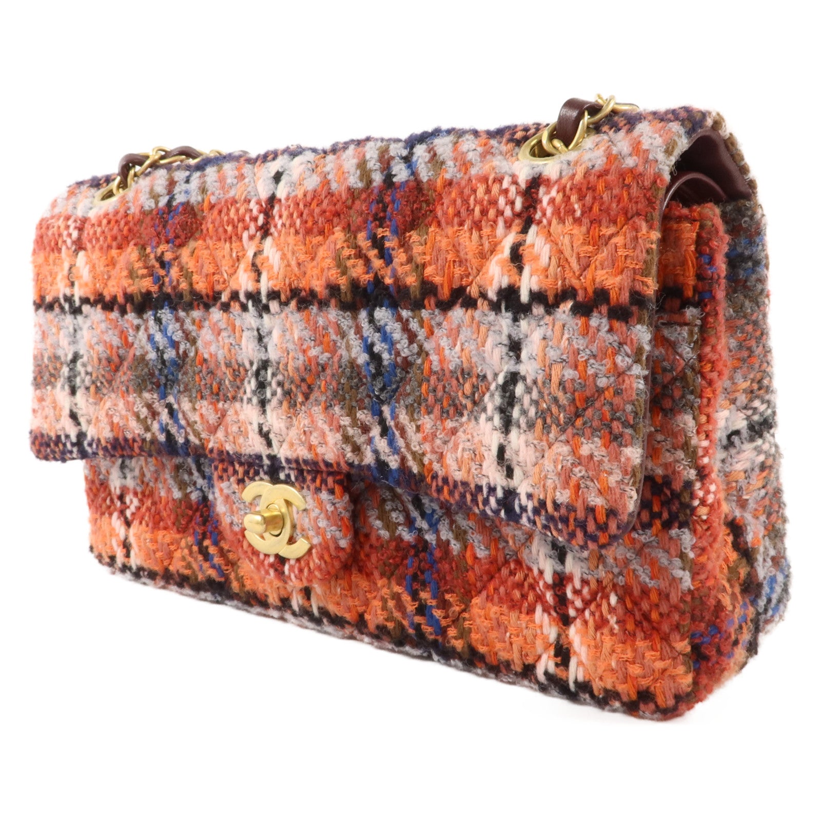 CHANEL 斜紋軟呢Classic 25鏈帶肩背袋