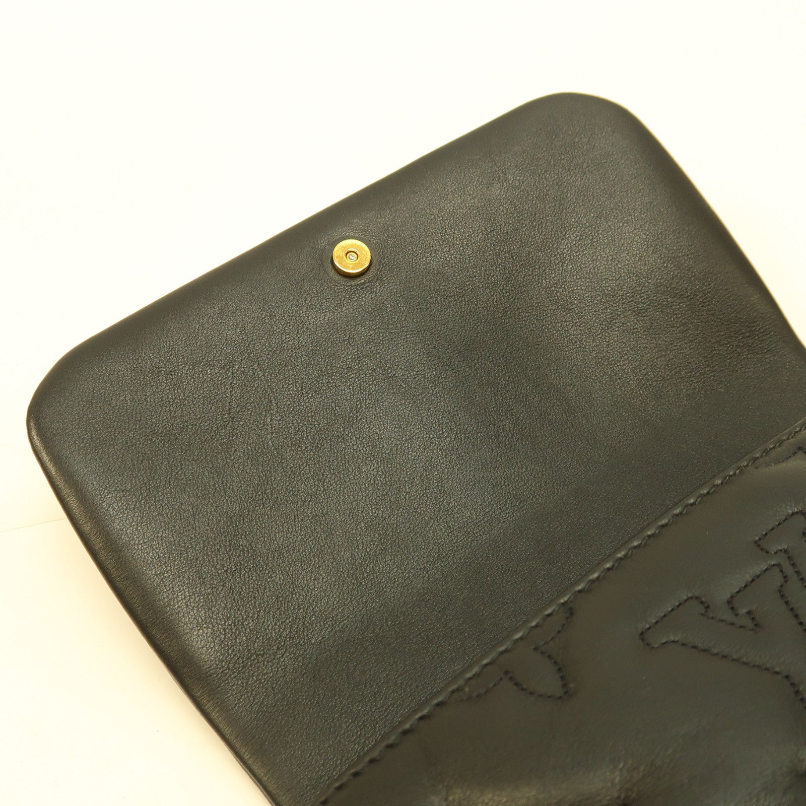 LOUIS VUITTON 【激減優惠】牛皮皮革Bubblegram Wallet On Strap金扣手挽肩背兩用袋黑色
