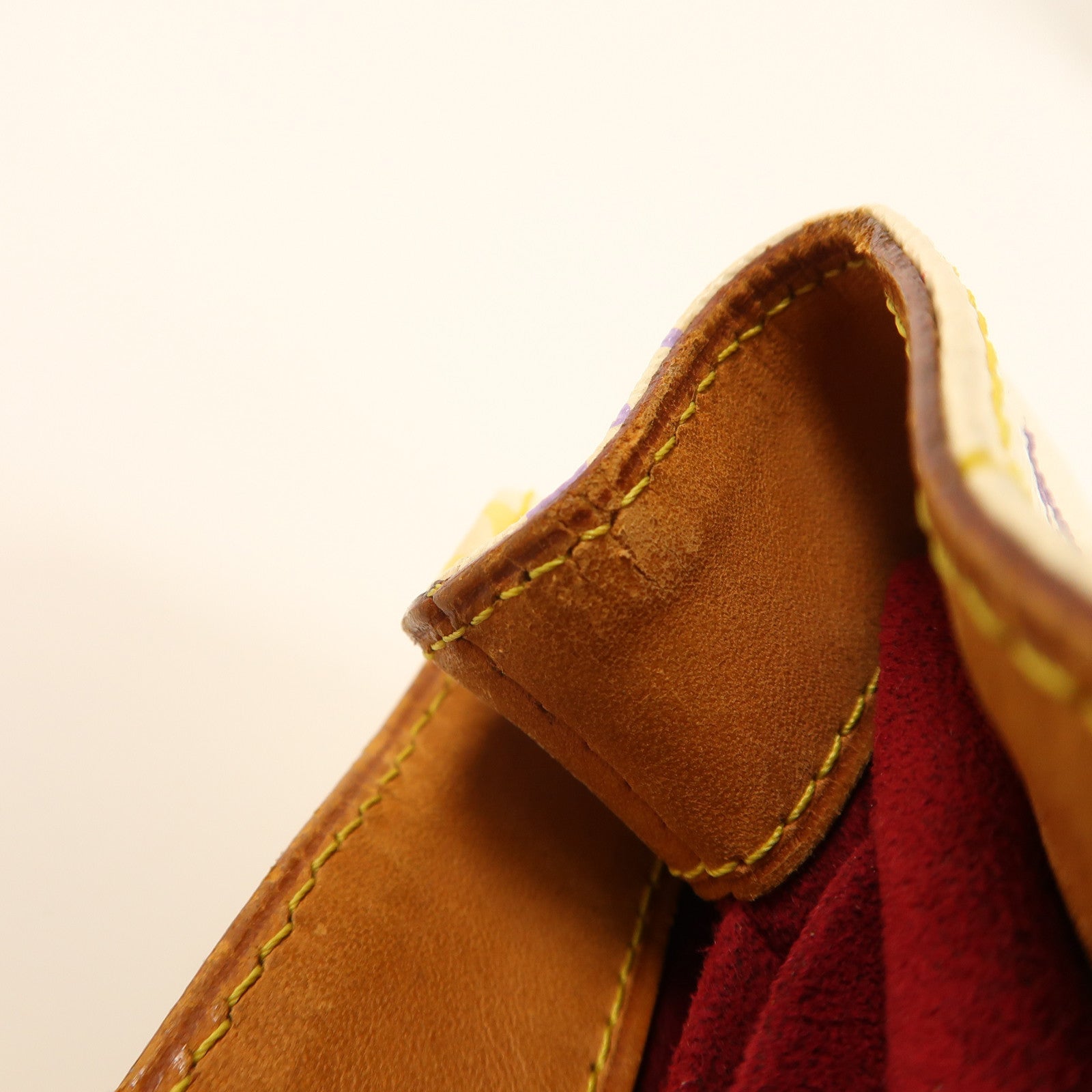LOUIS VUITTON Monogram Multicolore Audra金扣手挽袋白色/彩色
