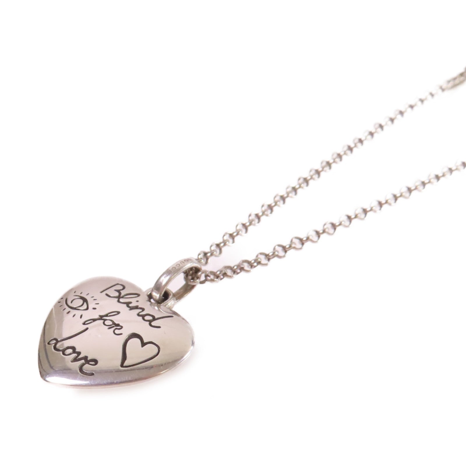 GUCCI 925純銀Blind For Love' Necklace項鏈