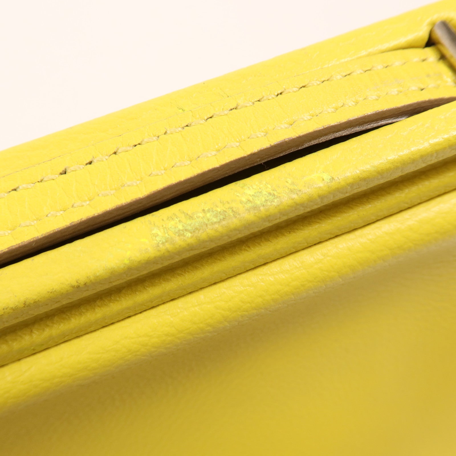 HERMES Evercolor皮革Clic-H 21銀扣肩背袋Lime