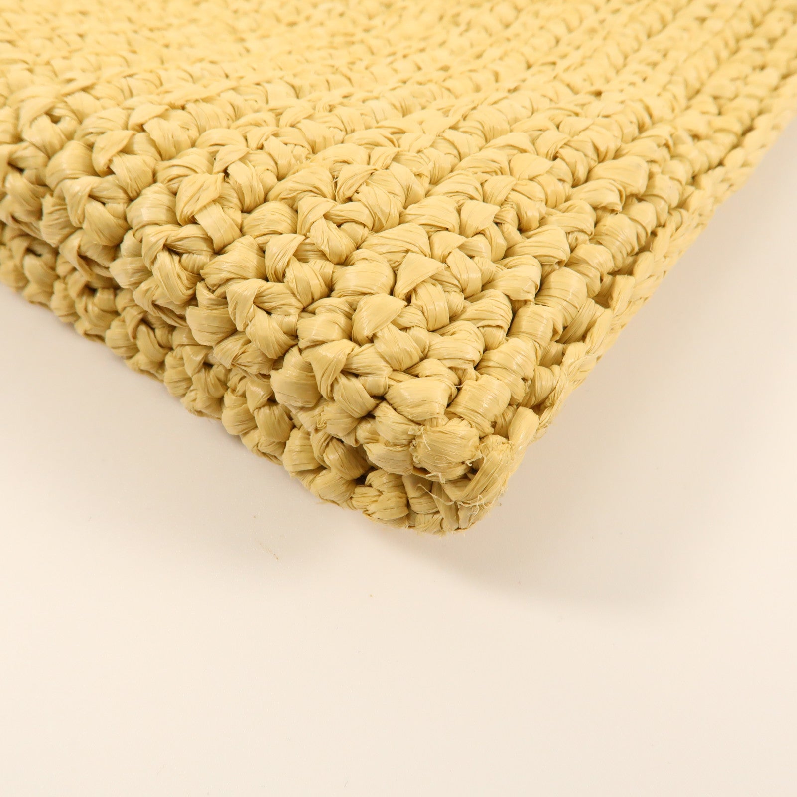 PRADA Raffia Crochet金扣肩背袋
