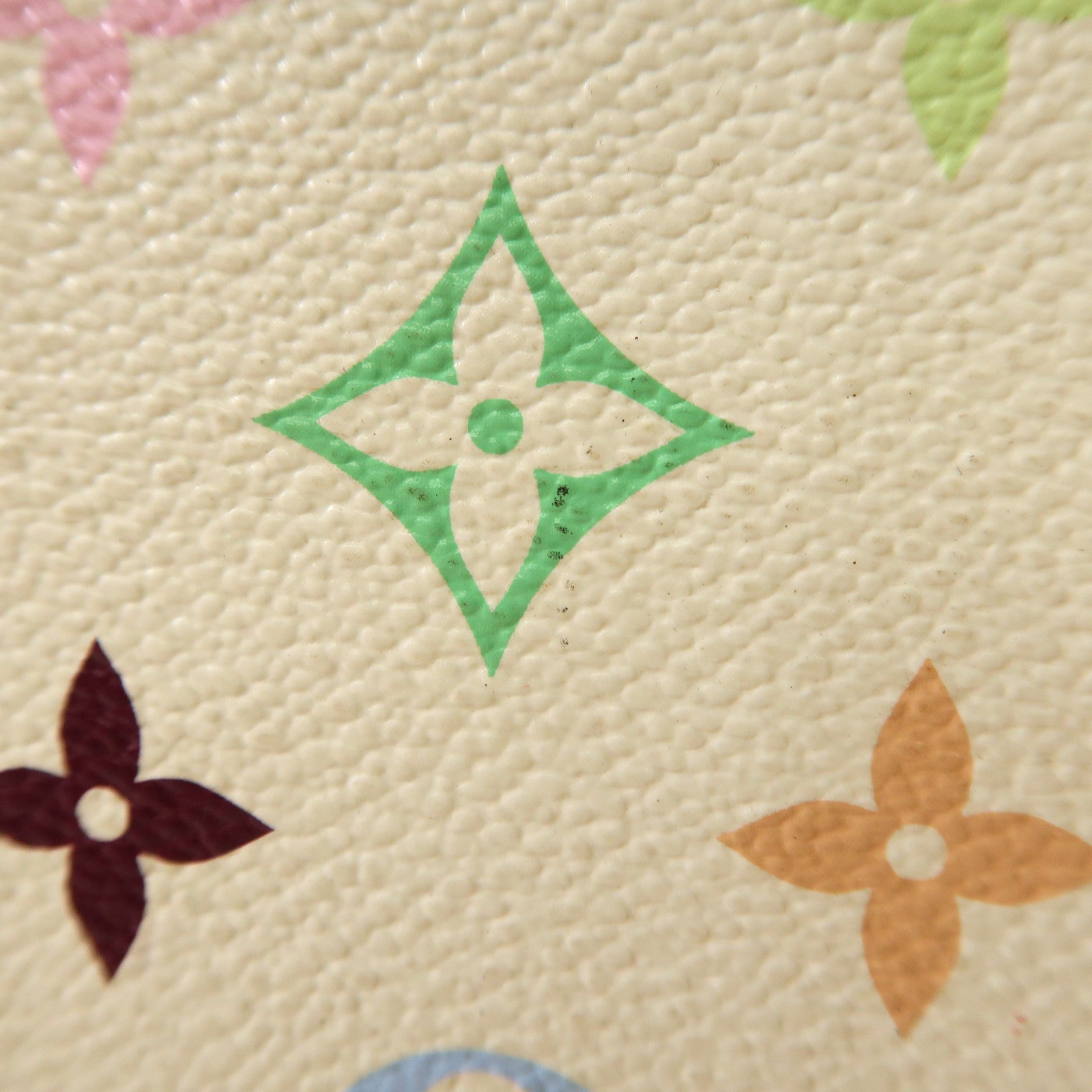 LOUIS VUITTON Monogram Multicolore Audra金扣手挽袋白色/彩色