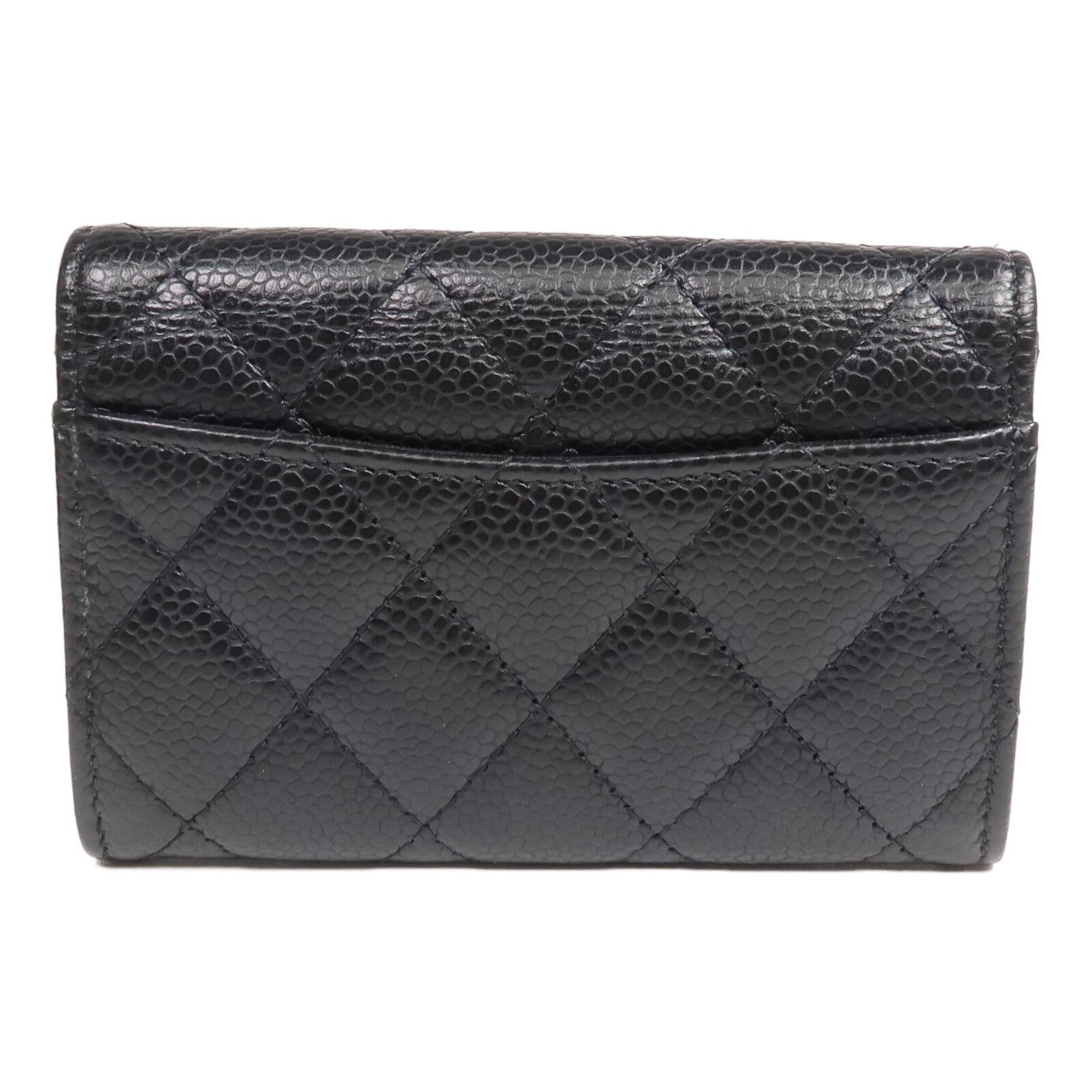 CHANEL 牛皮皮革Card Case銀扣卡片套