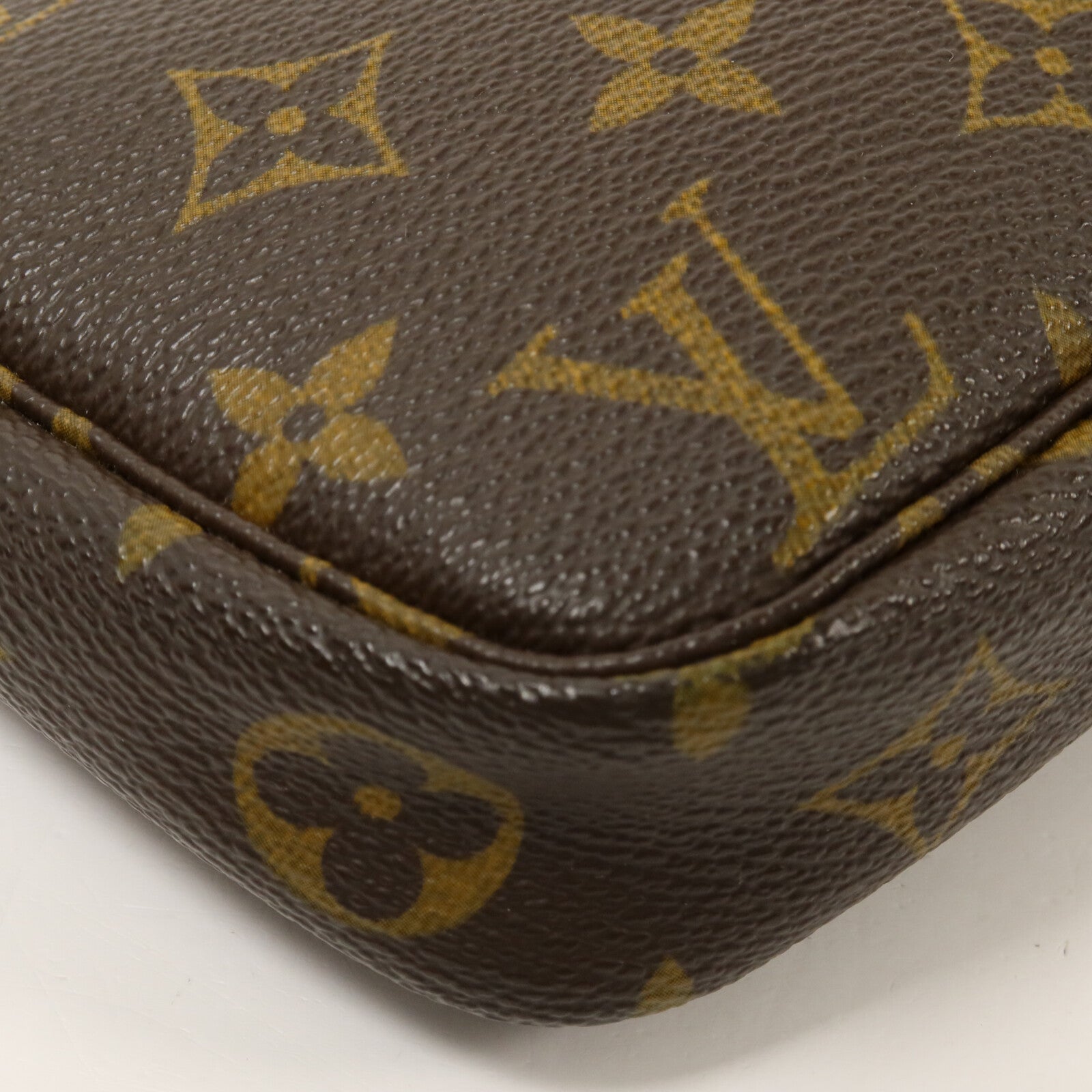 LOUIS VUITTON Monogram Pochette Accessoires手挽袋棕色