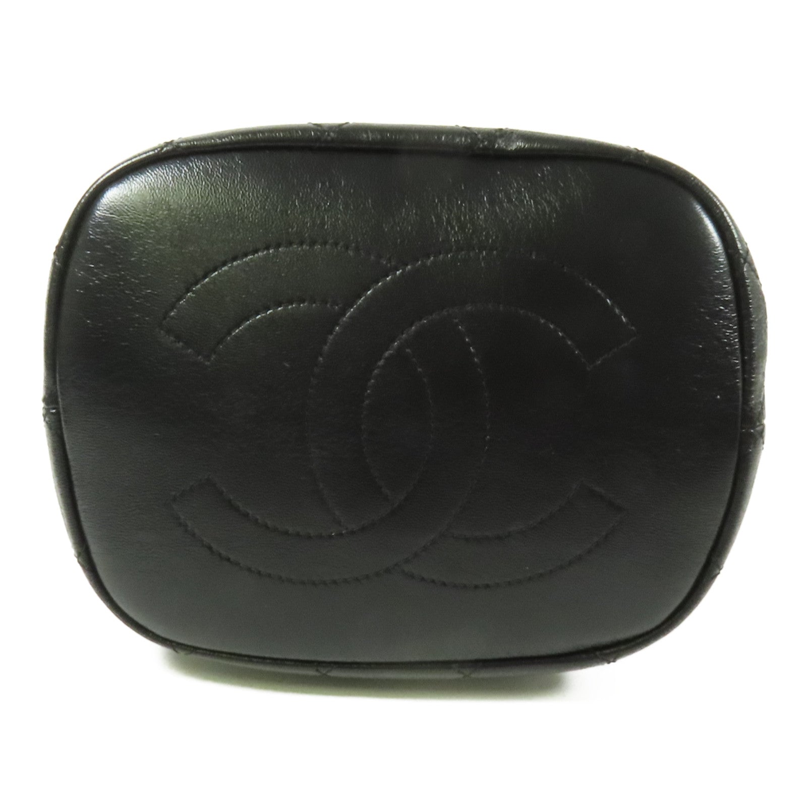 CHANEL 牛皮皮革Bucket Bag金扣手挽肩背兩用袋