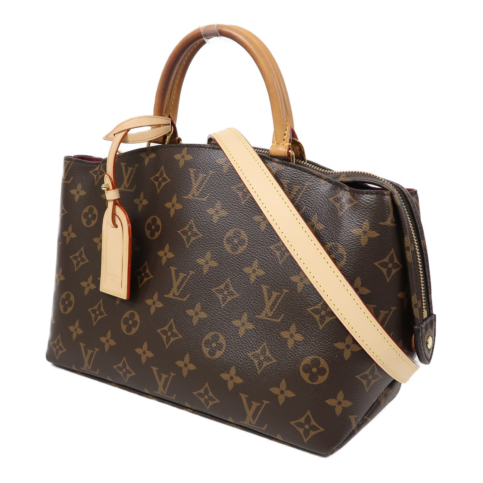 LOUIS VUITTON Monogram Petit Palais金扣手挽肩背兩用袋啡色