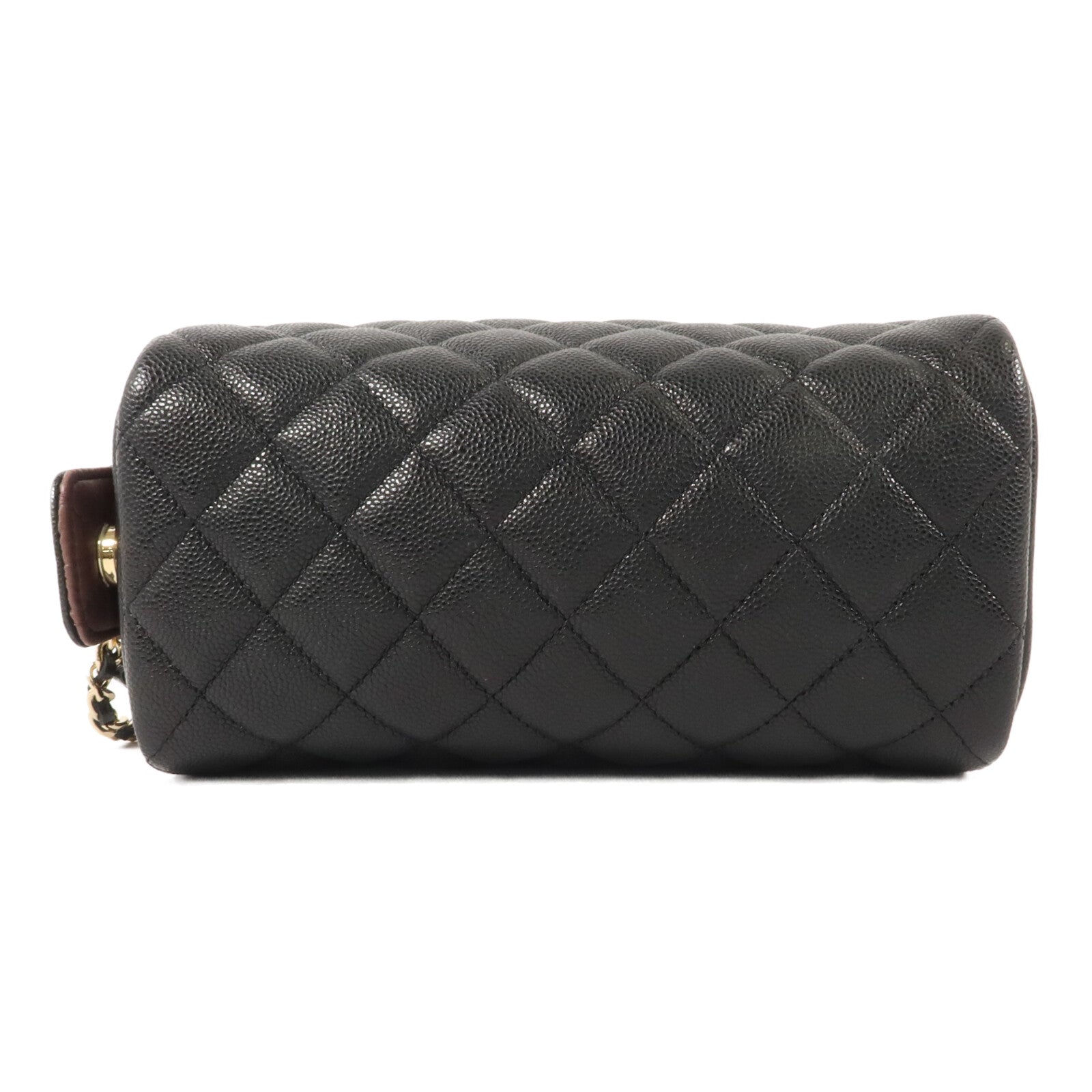 CHANEL 牛皮皮革Classic Double Zipper Cosmetic Bag小袋