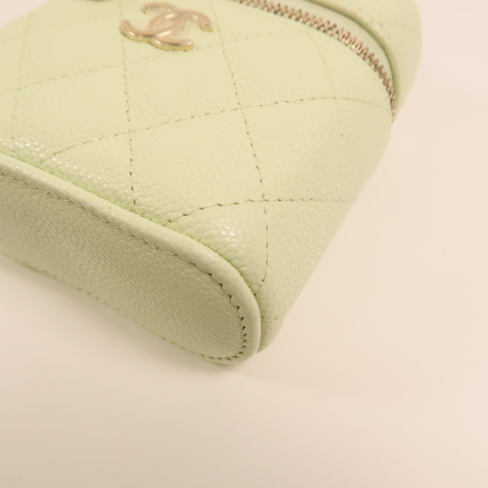 CHANEL 牛皮皮革Mini Vanity Case金扣手挽肩背兩用袋