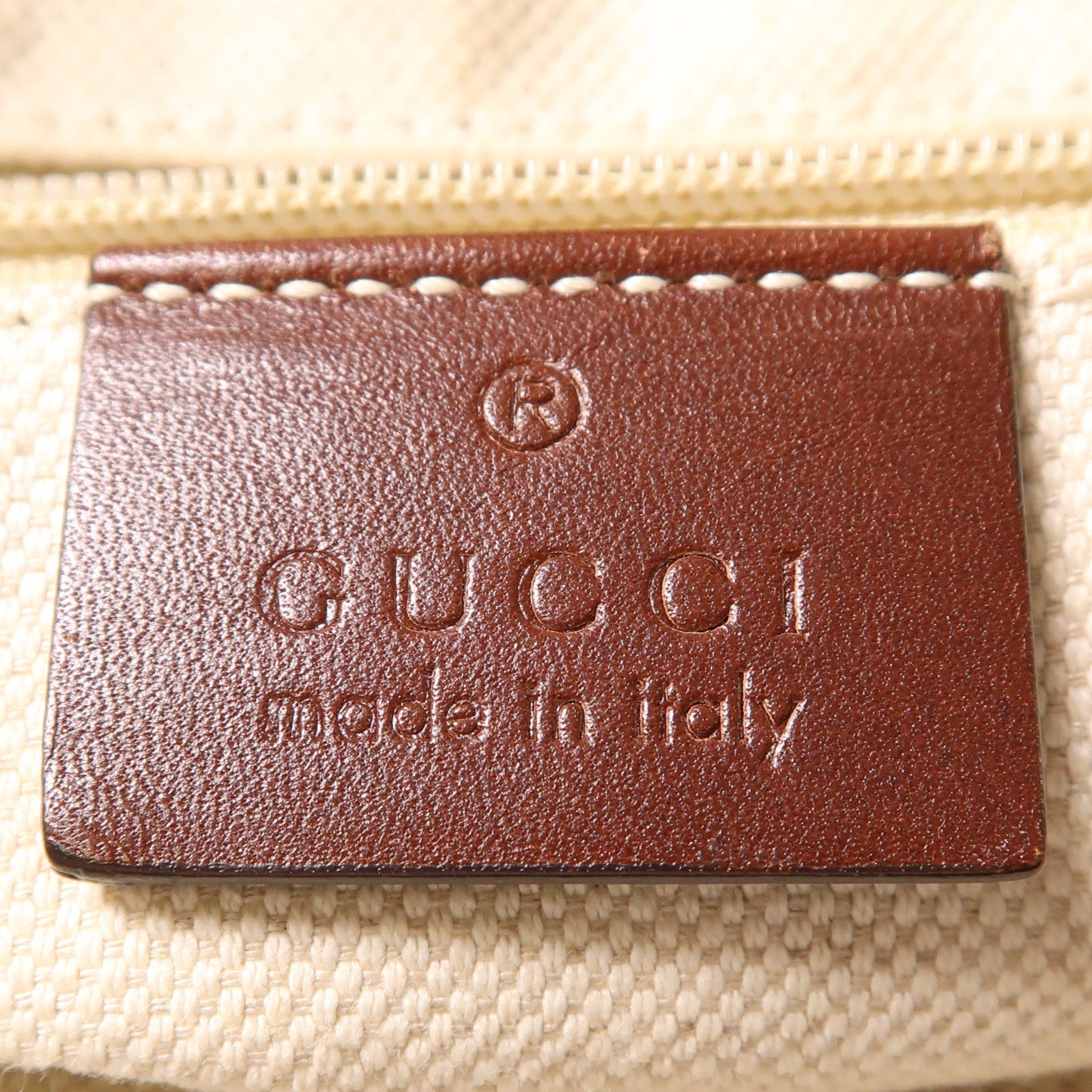 GUCCI 帆布Sookie GG手挽袋米色/棕色
