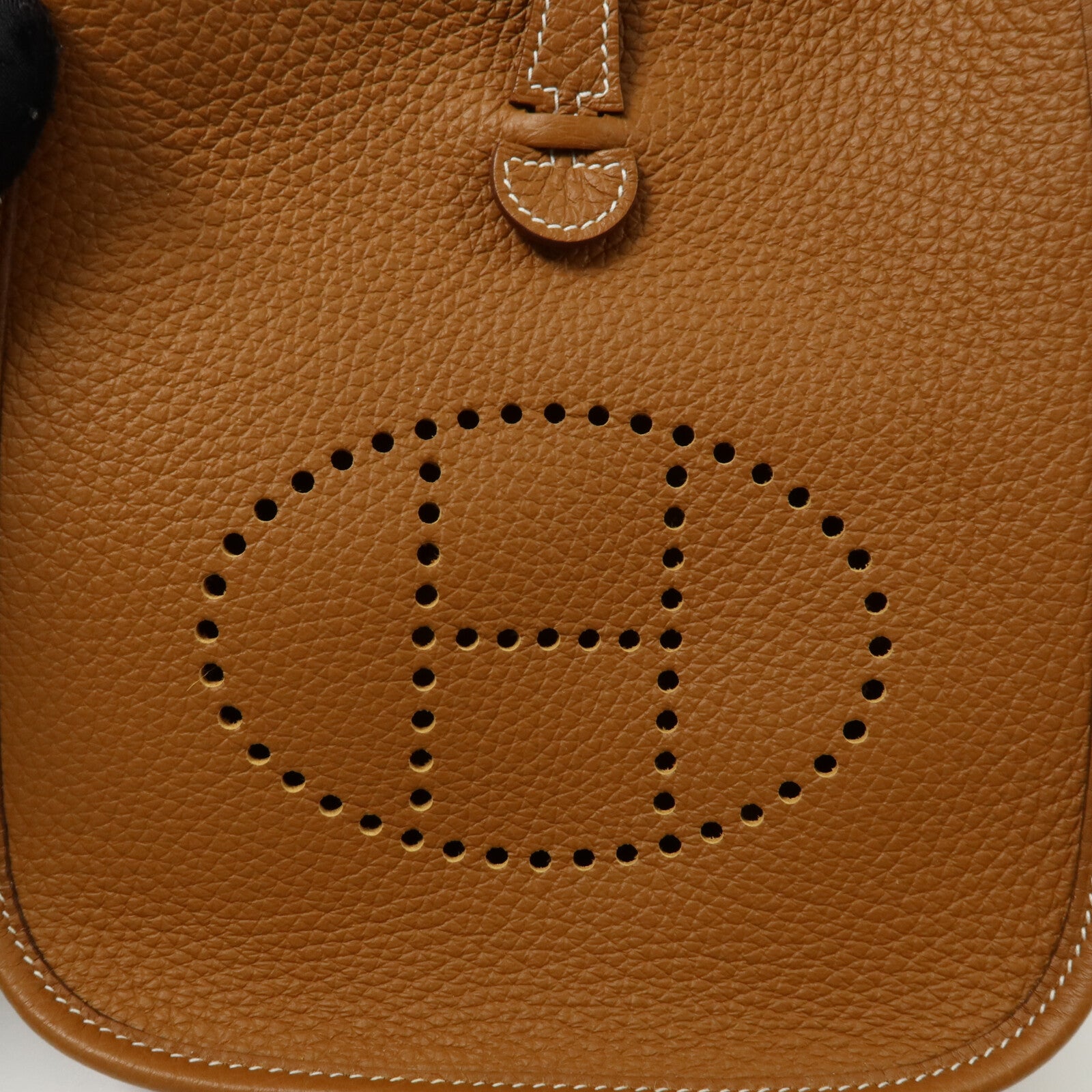 HERMES Clemence皮革Evelyne TPM肩背袋Gold