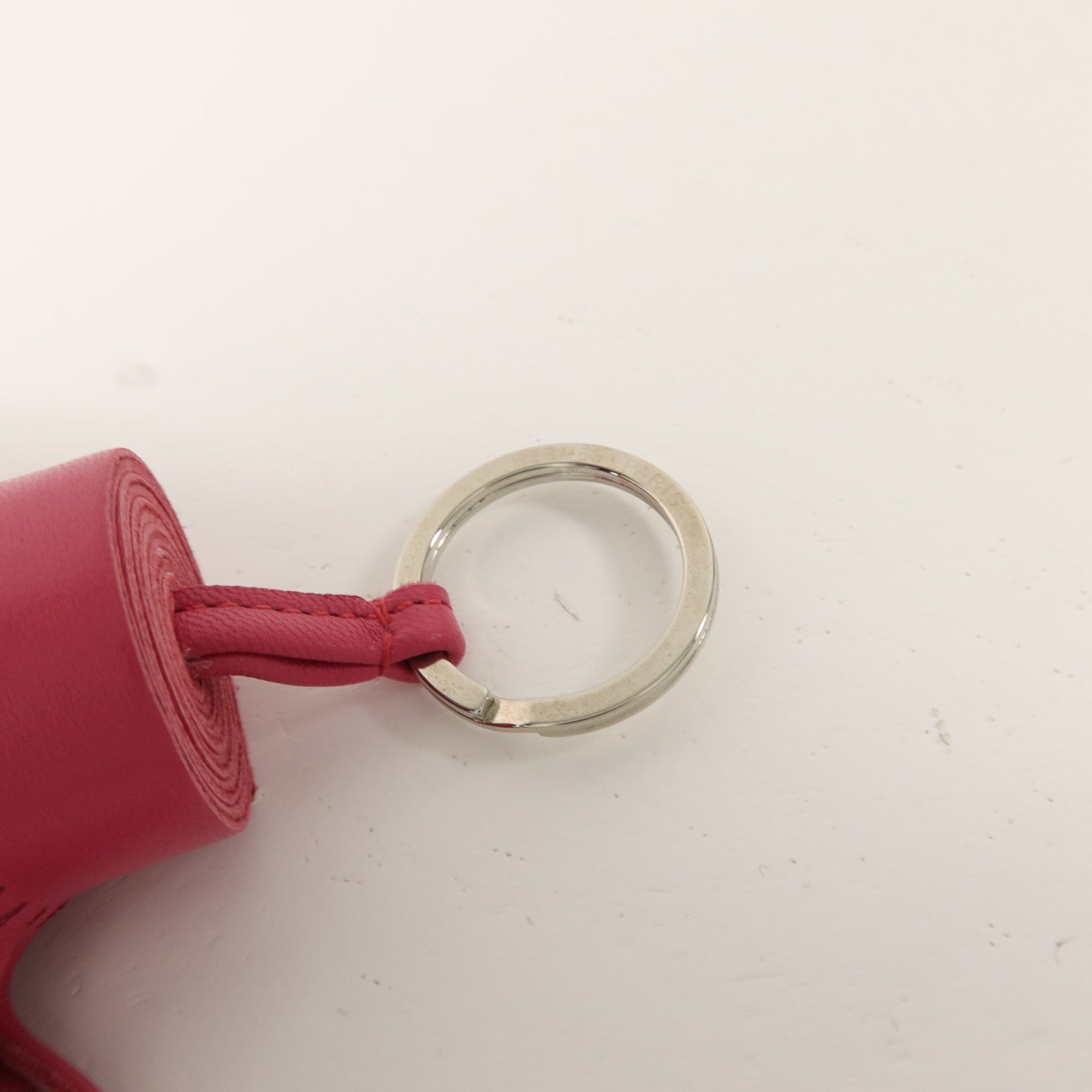 HERMES Milo皮革Carmen Key Ring銀扣鑰匙圈