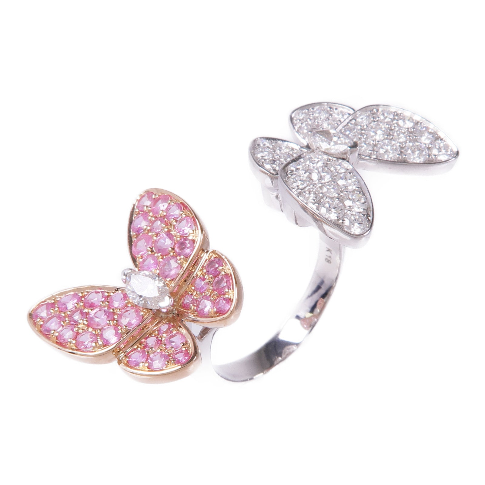 JEWELRY 18K白金/玫瑰金Diamond Ring鑽石戒指US#5.75