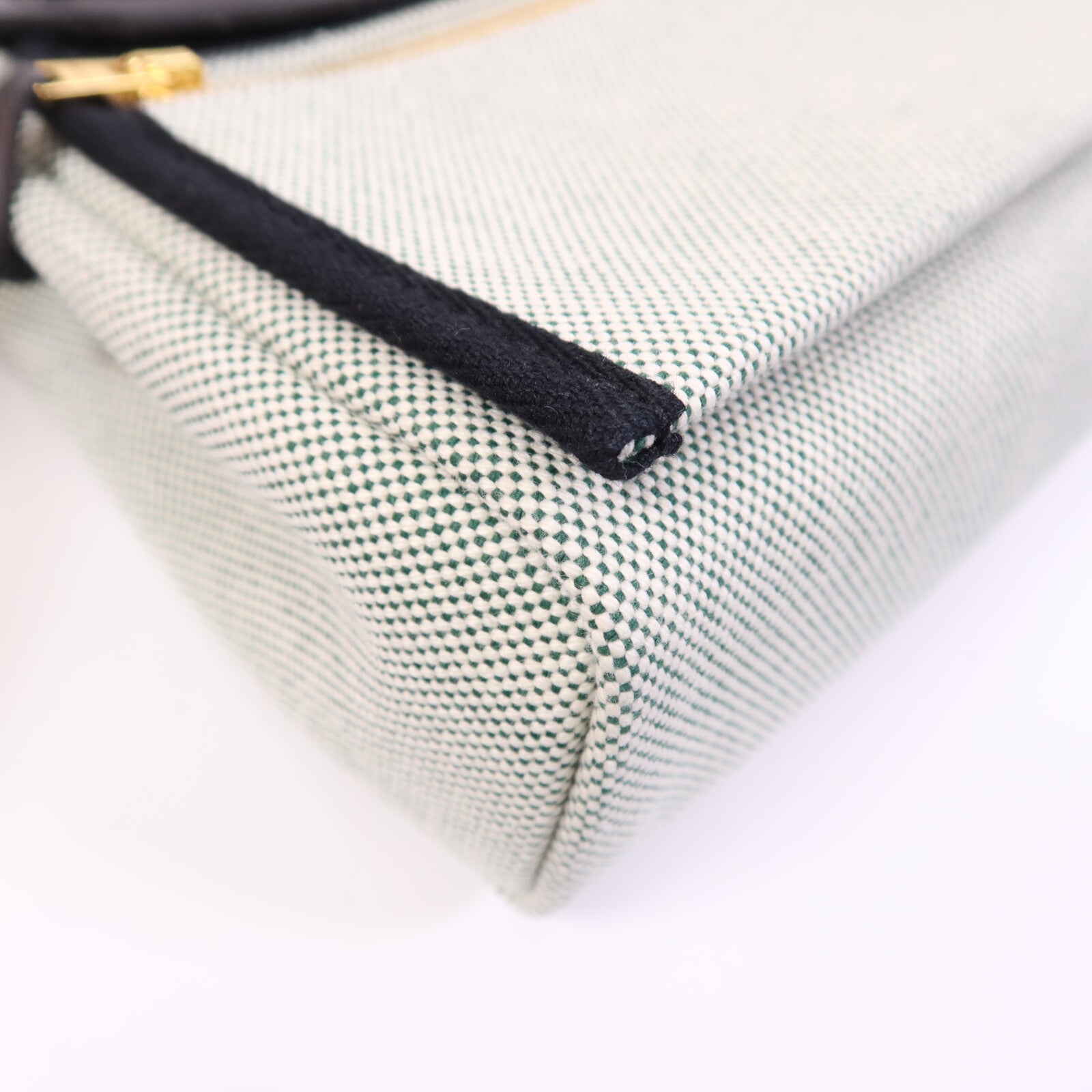 HERMES 帆布Mini Herbag金扣肩背袋Noir