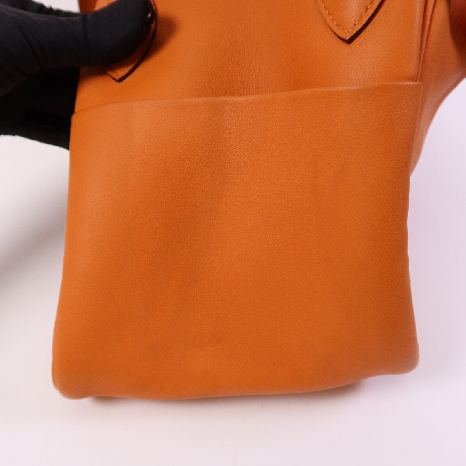 HERMES Swift皮革Lindy 34銀扣手挽肩背兩用袋Orange