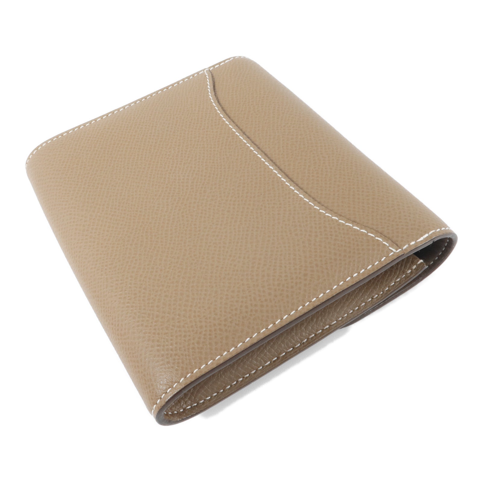 HERMES 【激減優惠】Epsom皮革Constance Compact Wallet錢包Etoupe