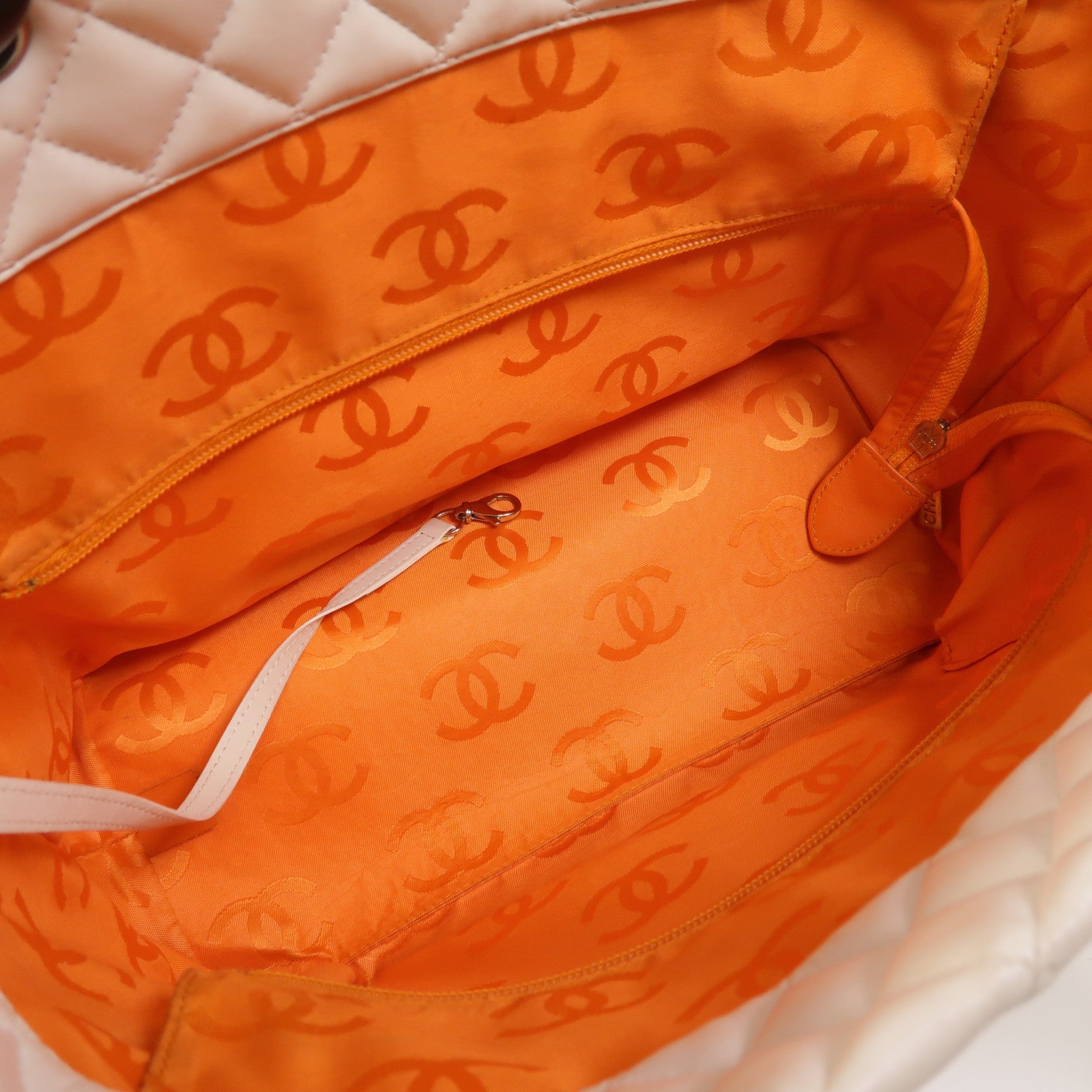 CHANEL 牛皮皮革/蛇皮皮革Cambon Tote Bag銀扣肩背袋