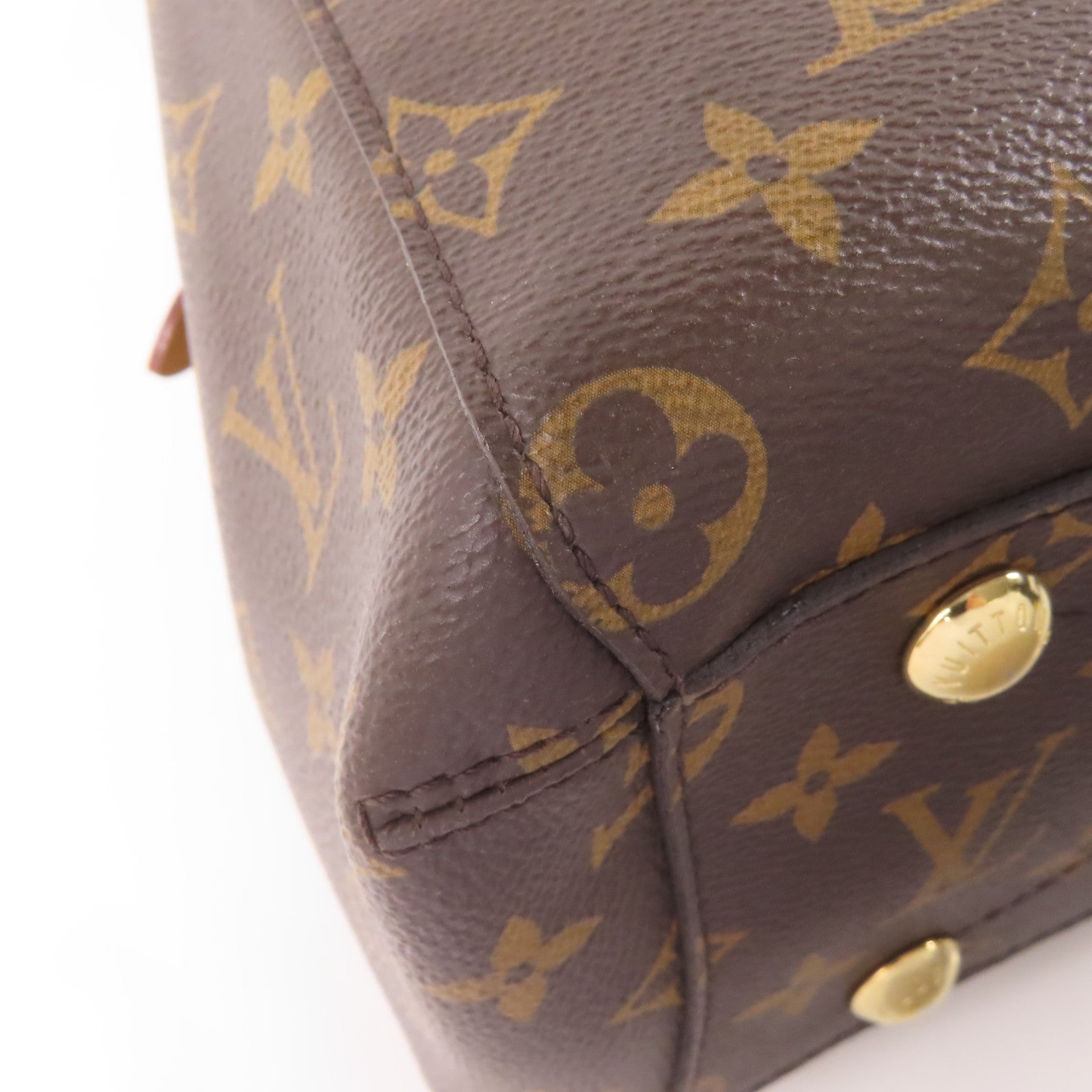 LOUIS VUITTON Monogram Montaigne BB金扣手挽肩背兩用袋啡色