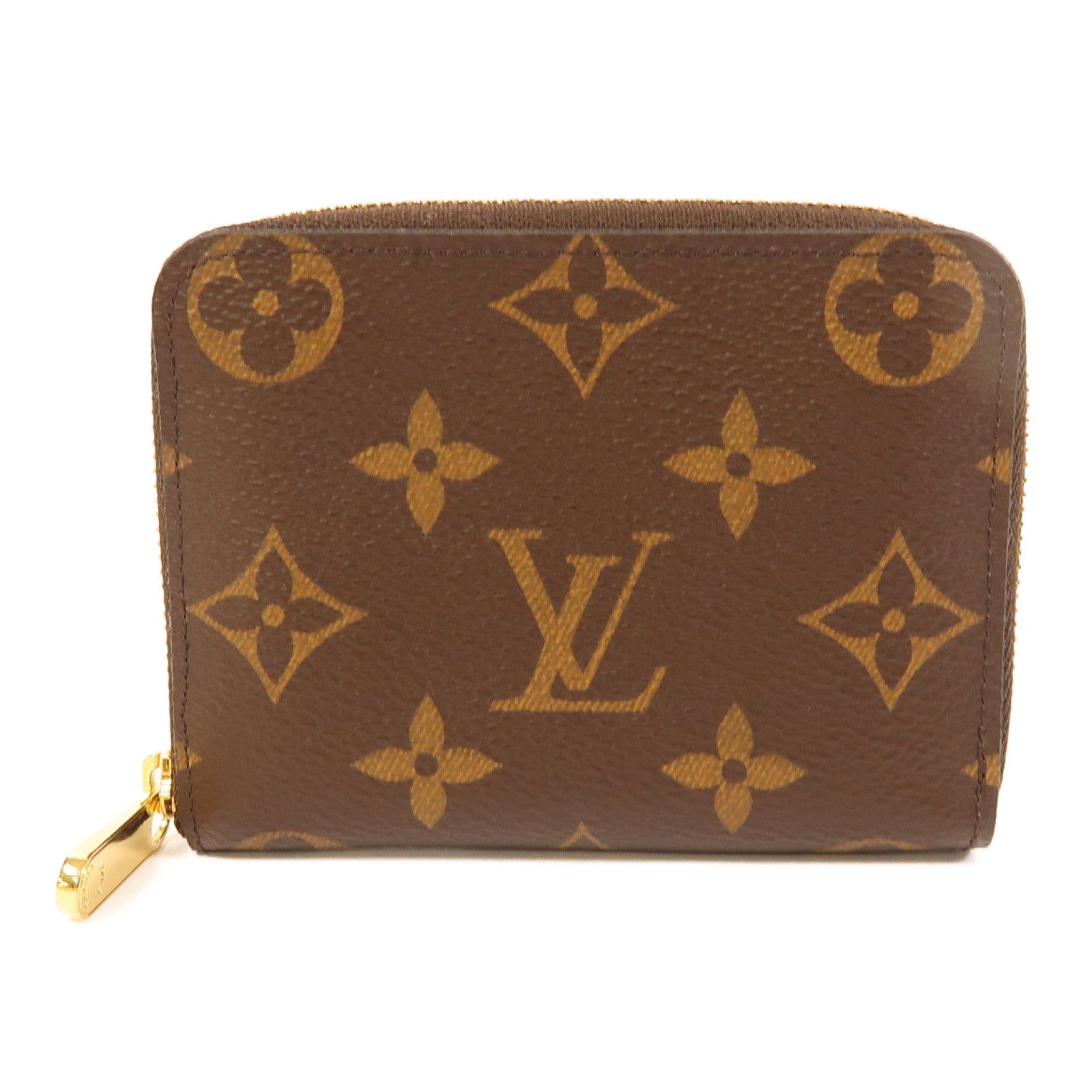 LOUIS VUITTON Monogram Zippy Coin Purse金扣零錢包啡色