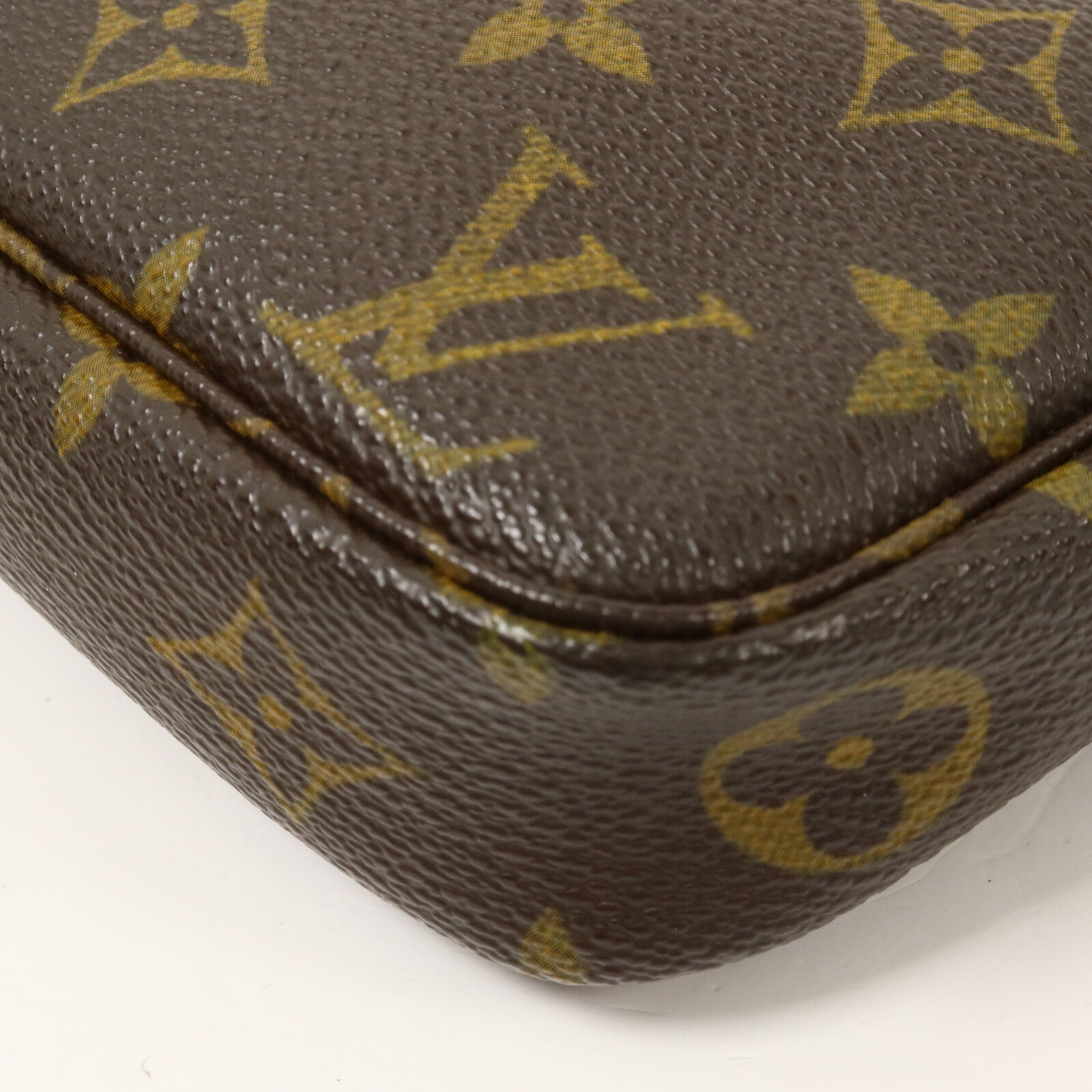 LOUIS VUITTON Monogram Pochette Accessoires手挽袋棕色