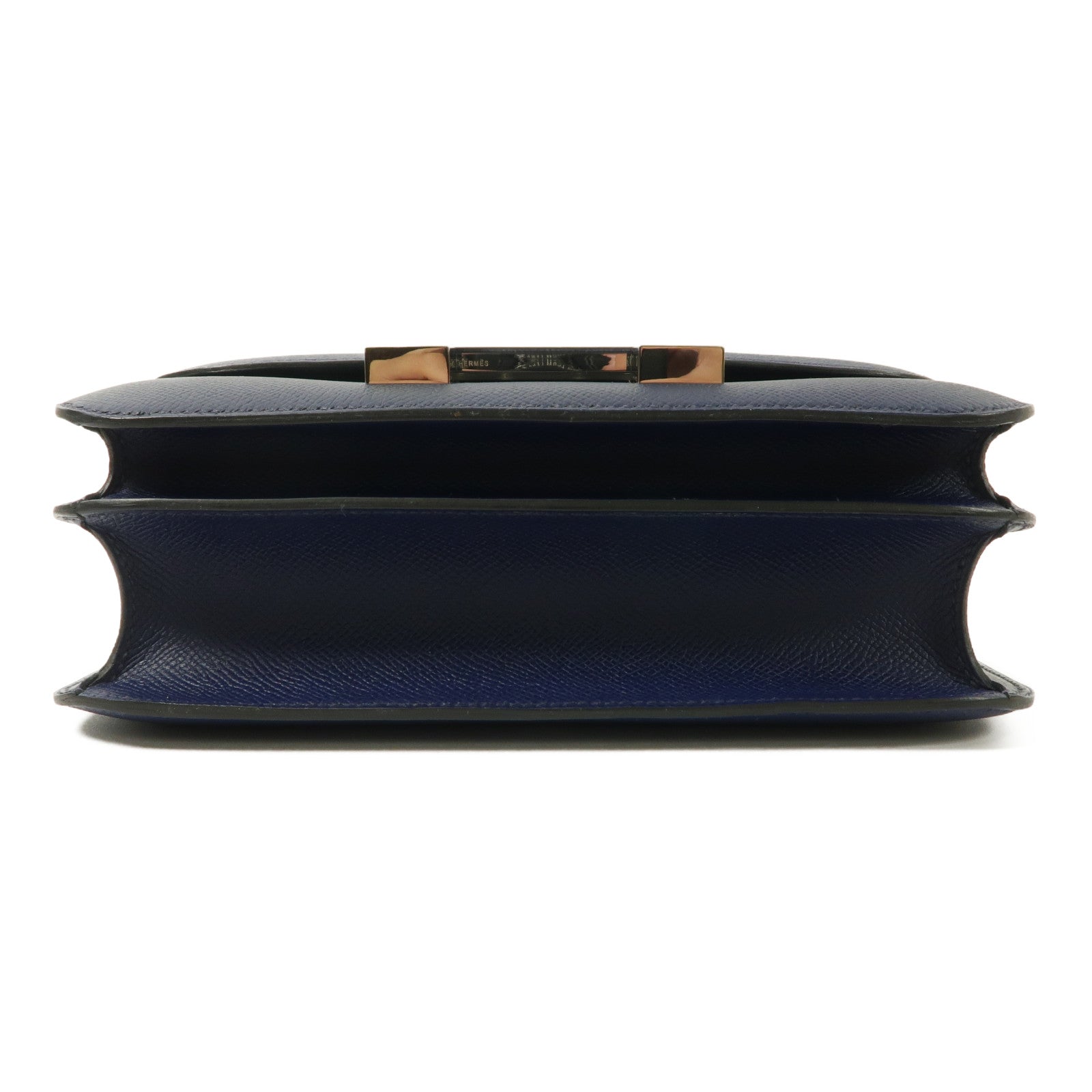 HERMES Epsom皮革Constance 24肩背袋Bleu Saphir