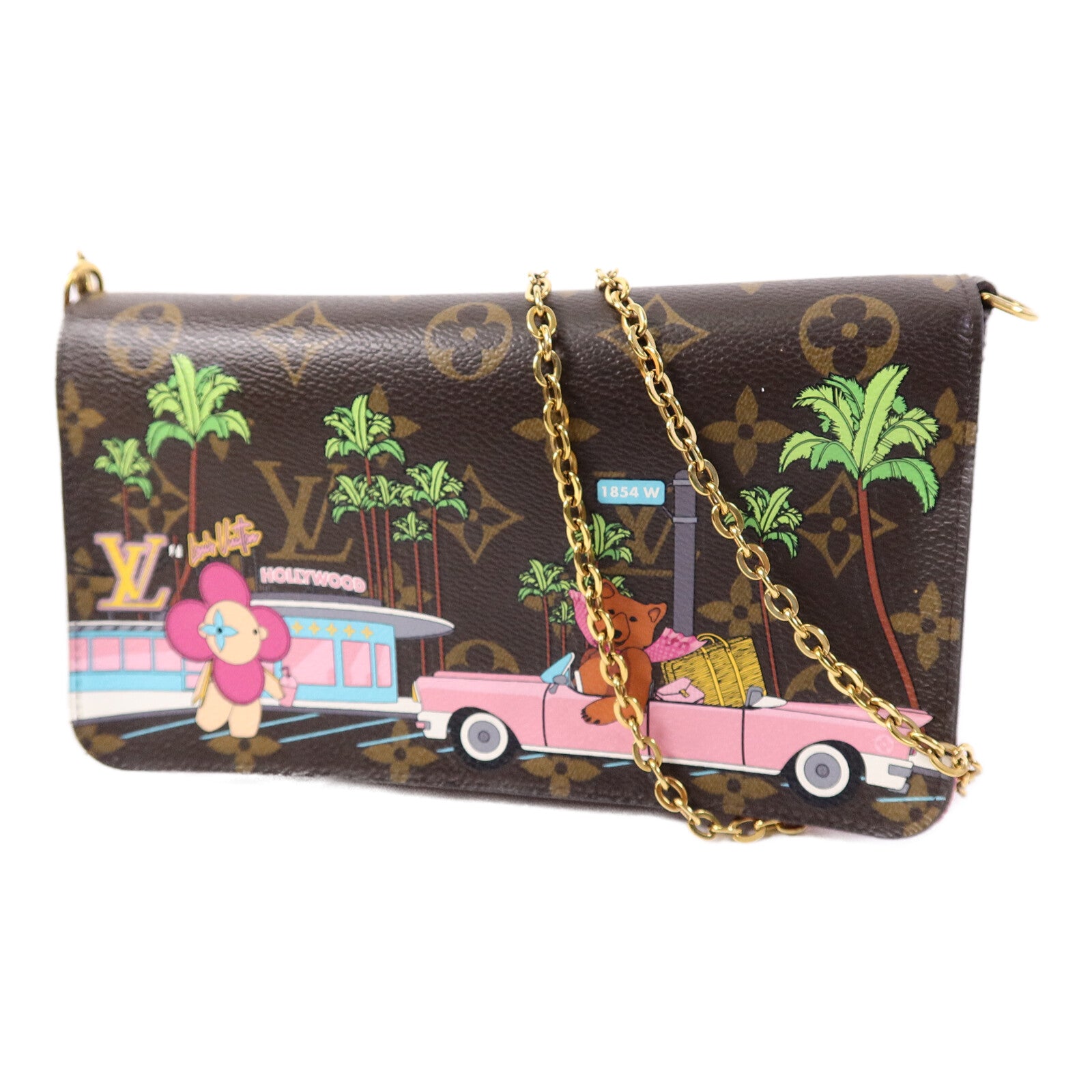 LOUIS VUITTON Monogram Hollywood Xmas Felicie Pochette肩背袋