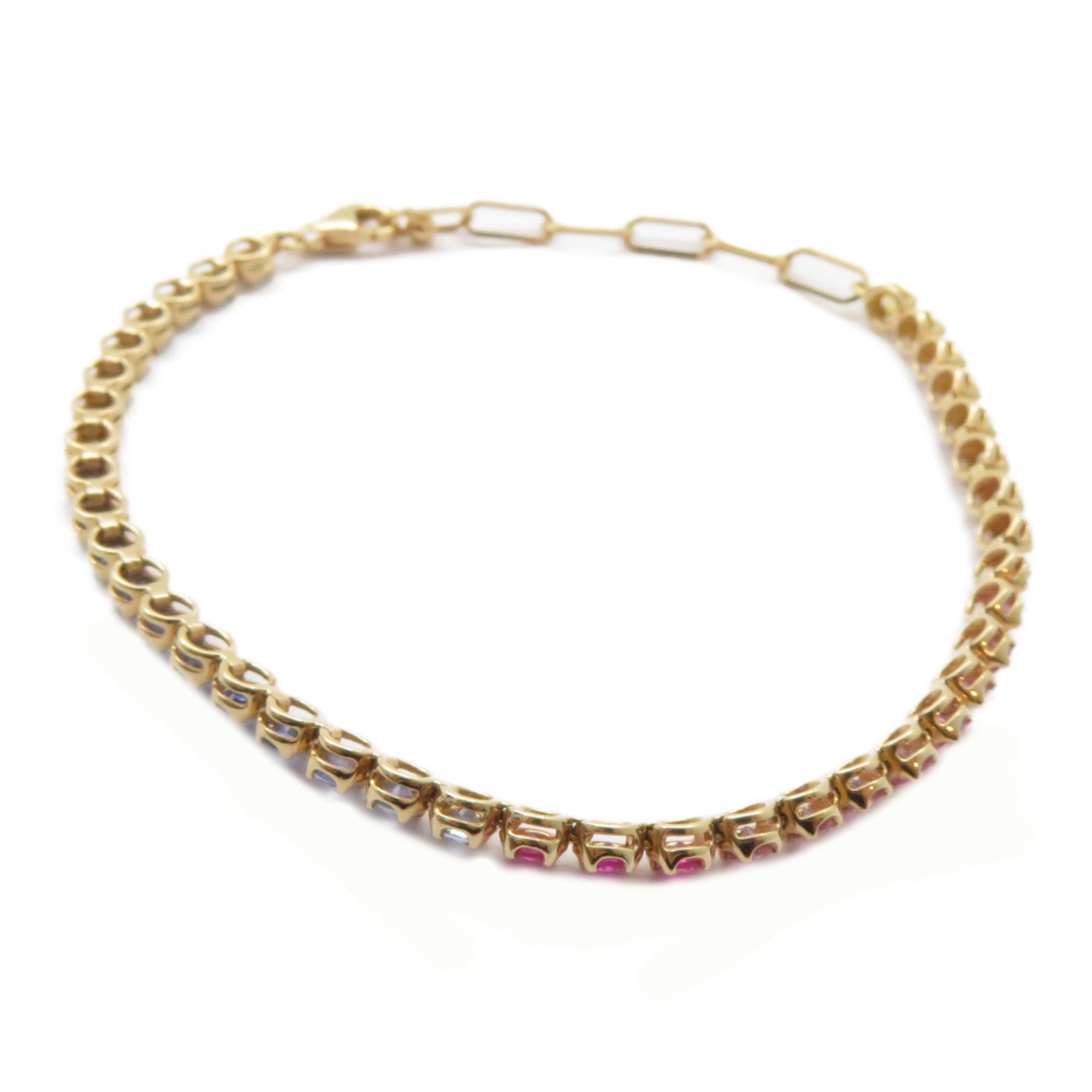 JEWELRY 【激減優惠】18K玫瑰金Sapphire Bracelet 2.99ct彩色寶石手鏈