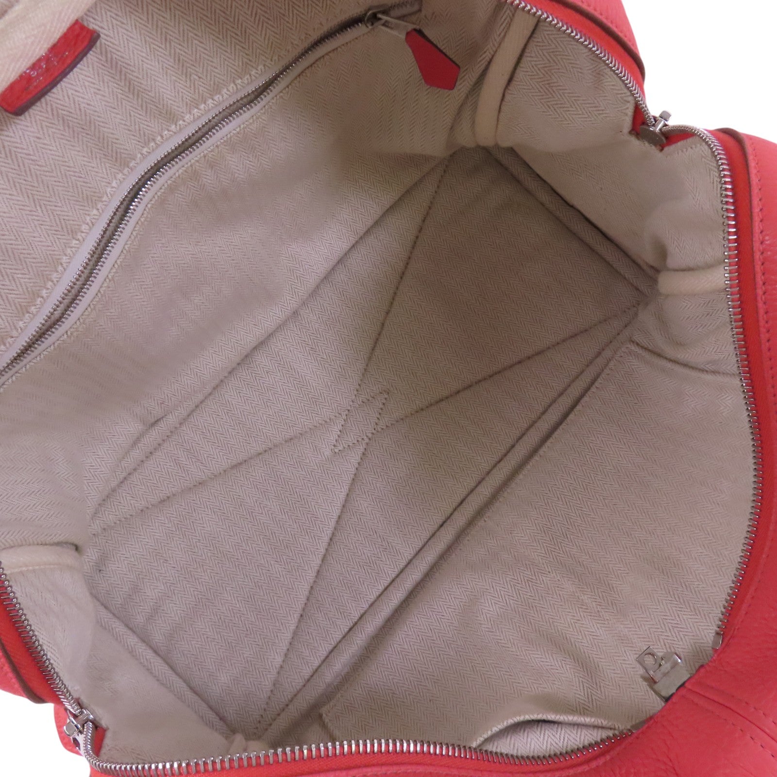 HERMES Clemence皮革Victolia銀扣手挽袋