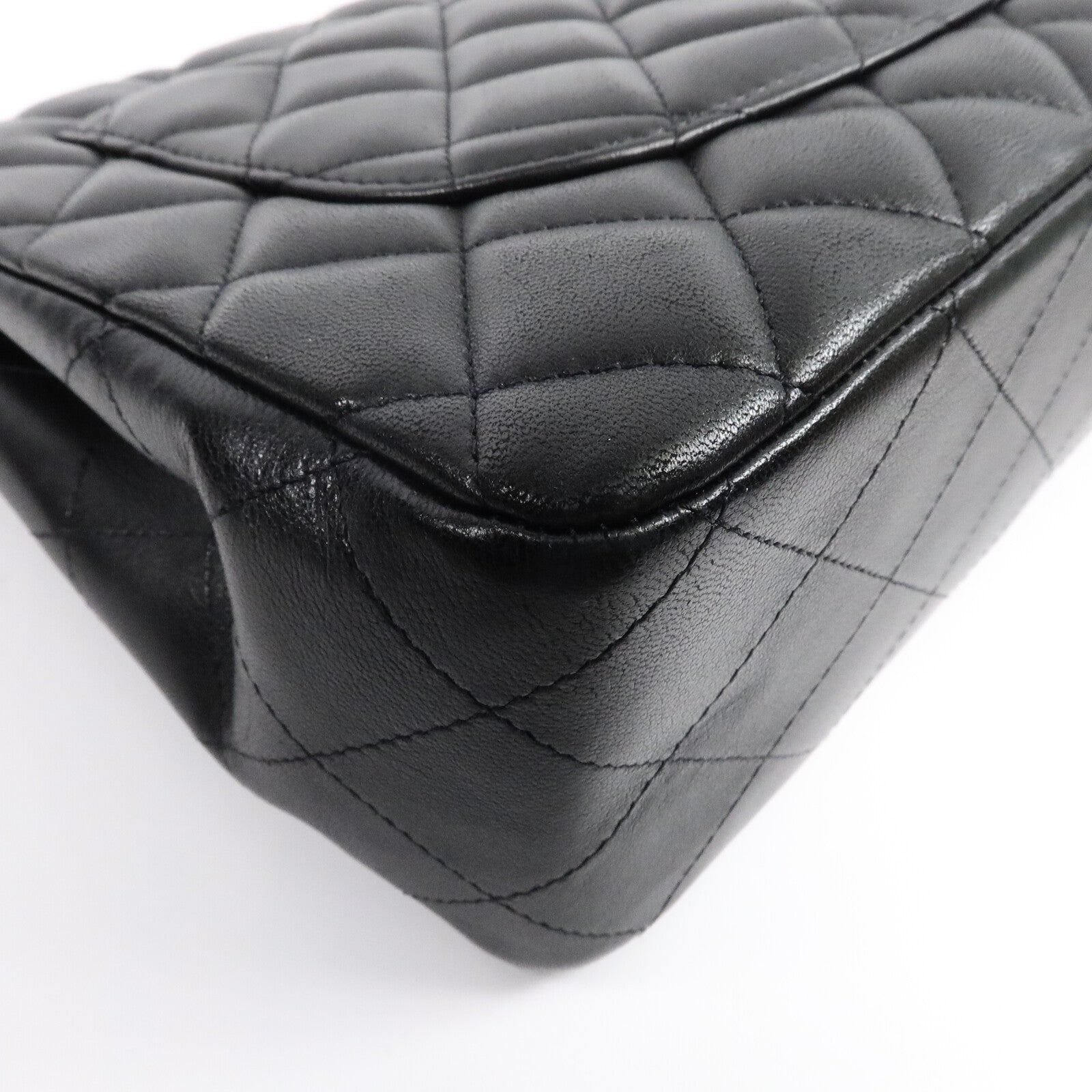 CHANEL 羊皮皮革Large Classic鏈帶肩背袋