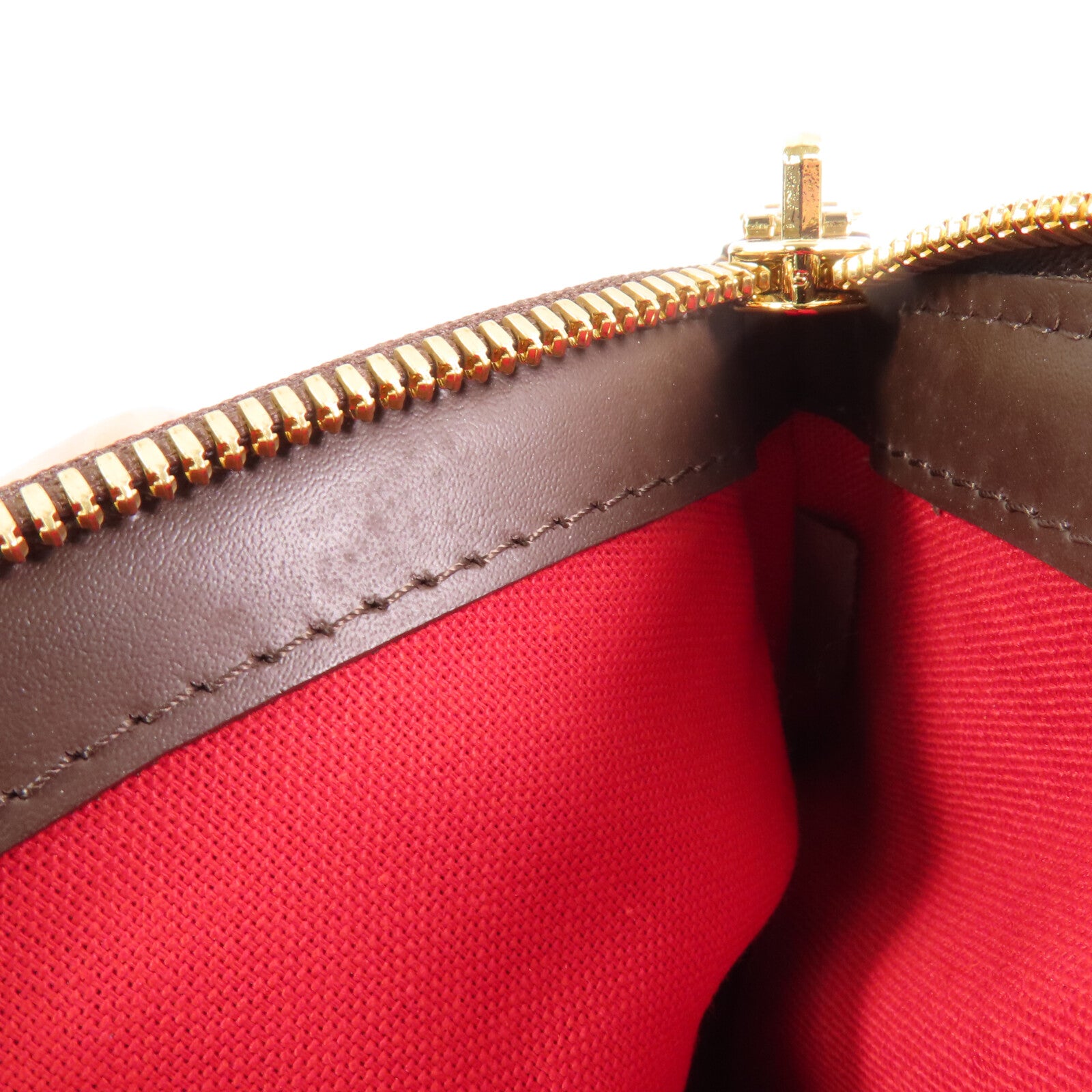 LOUIS VUITTON Damier Ebene Verona PM金扣手挽袋