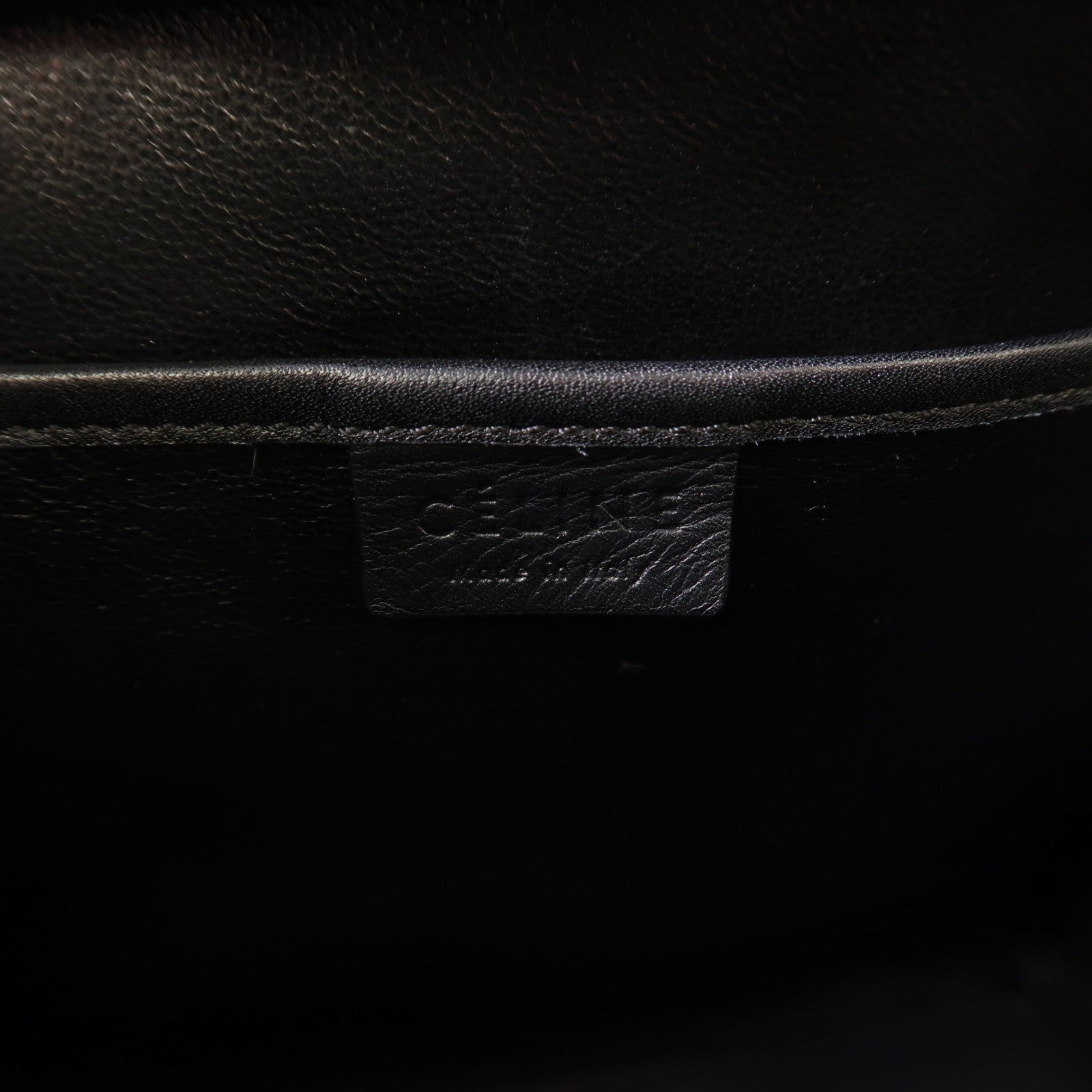 CELINE 牛皮皮革Nano Luggage金扣手挽肩背兩用袋綠色/米色/黑色