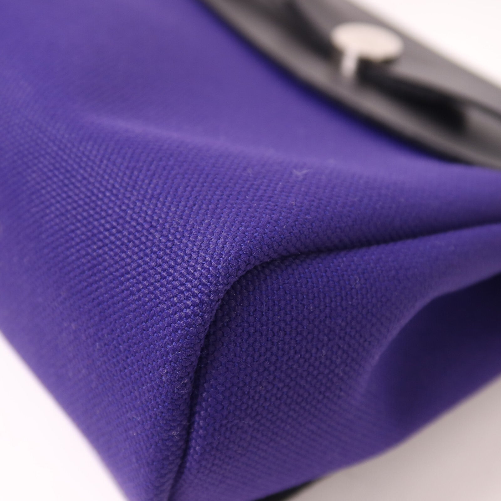 HERMES 帆布Mini Herbag肩背袋Fresh Purple/Noir