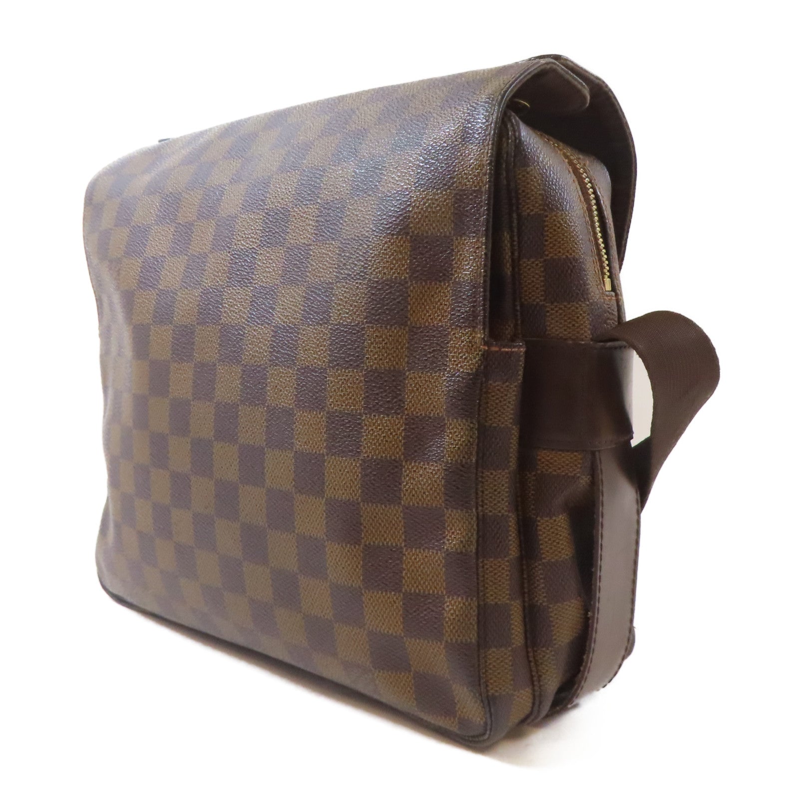 LOUIS VUITTON Damier Naviglio金扣肩背袋啡色