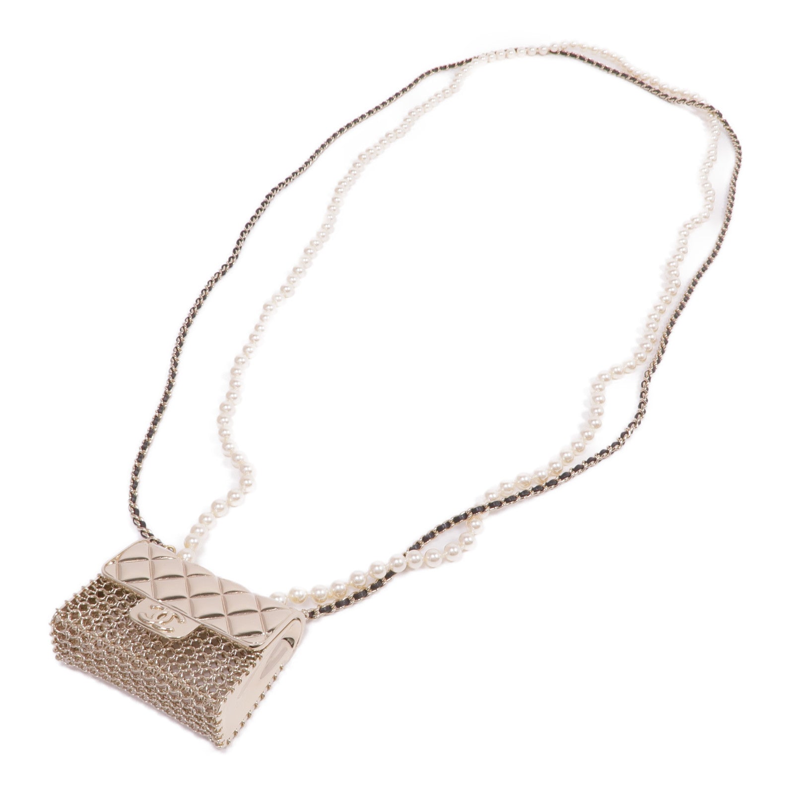 CHANEL PVC/金屬Long Necklace項鍊