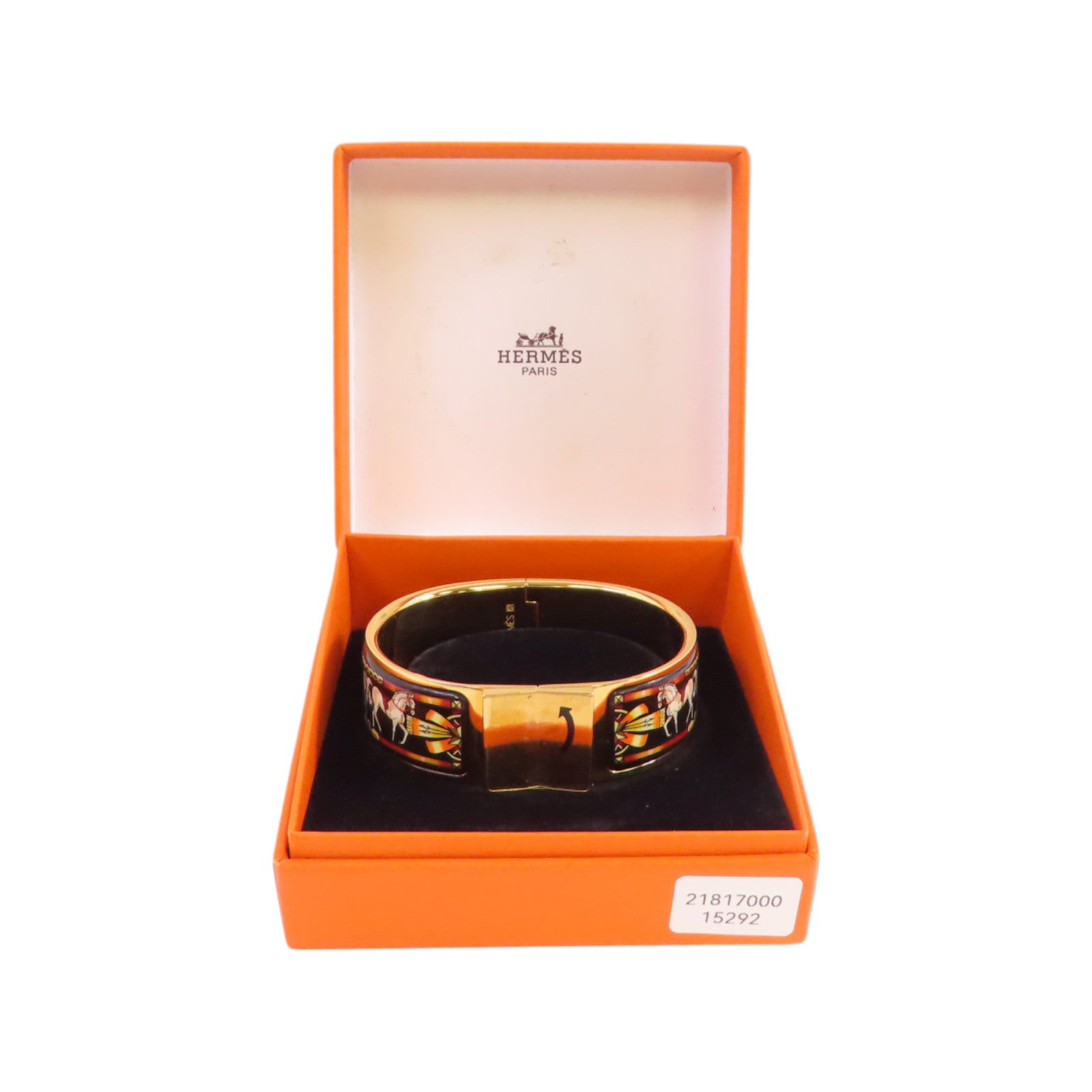 HERMES 金屬/琺瑯Wide Bangle手鐲