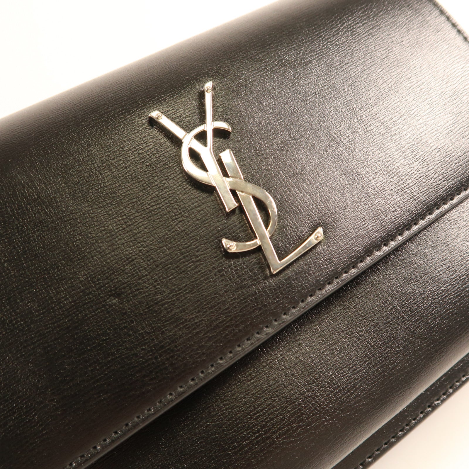 SAINT LAURENT 牛皮皮革Sunset Medium銀扣鏈帶肩背袋