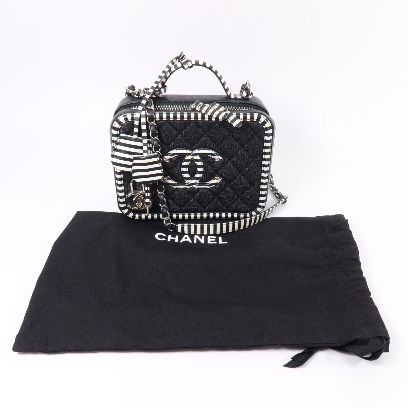 CHANEL 牛皮皮革Vanity Case手挽肩背兩用袋