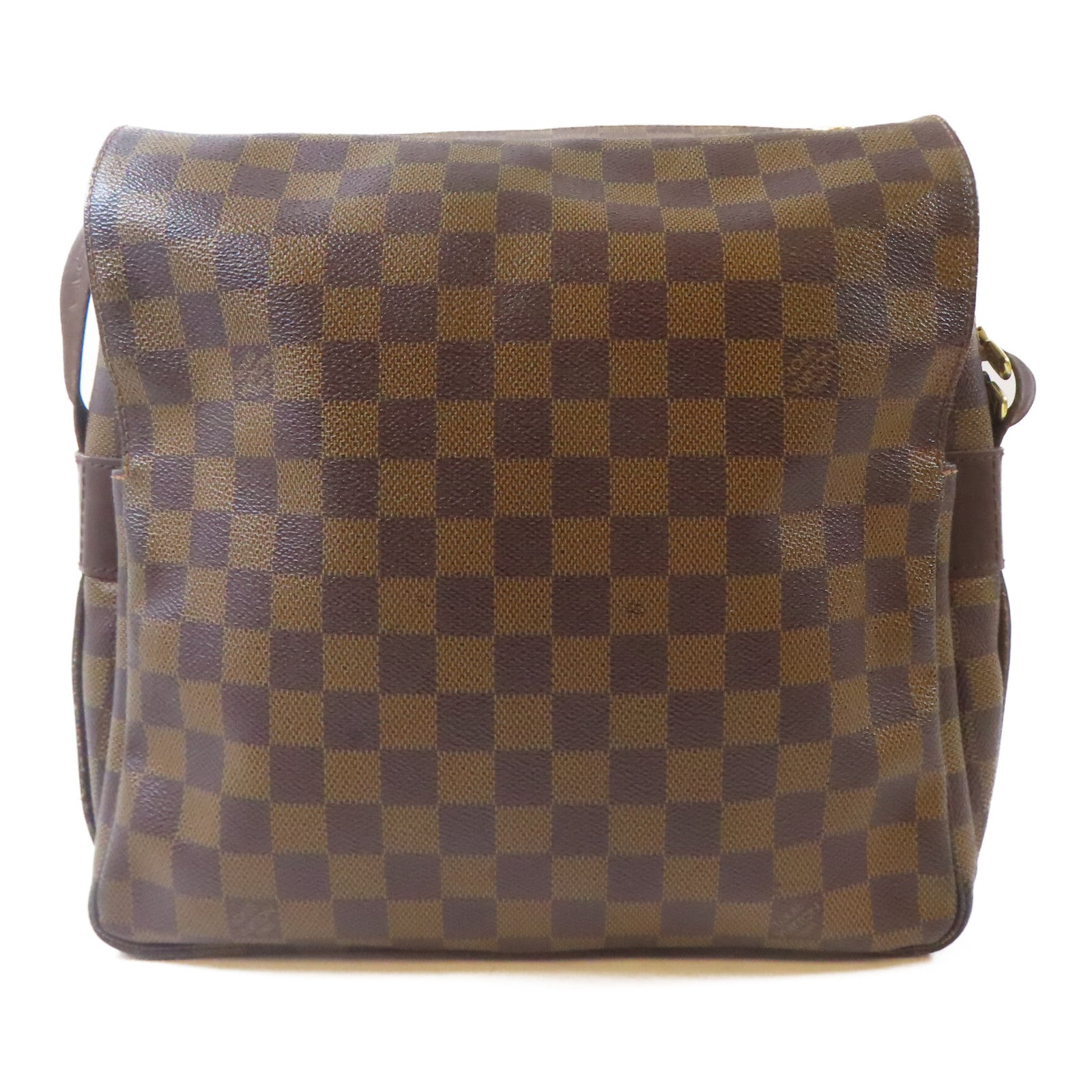 LOUIS VUITTON Damier Naviglio金扣肩背袋啡色