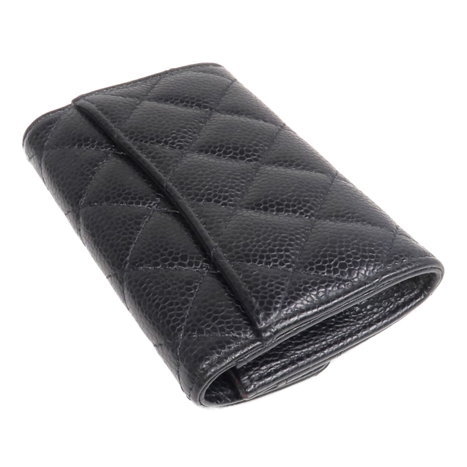 CHANEL 牛皮皮革Card Case銀扣卡片套