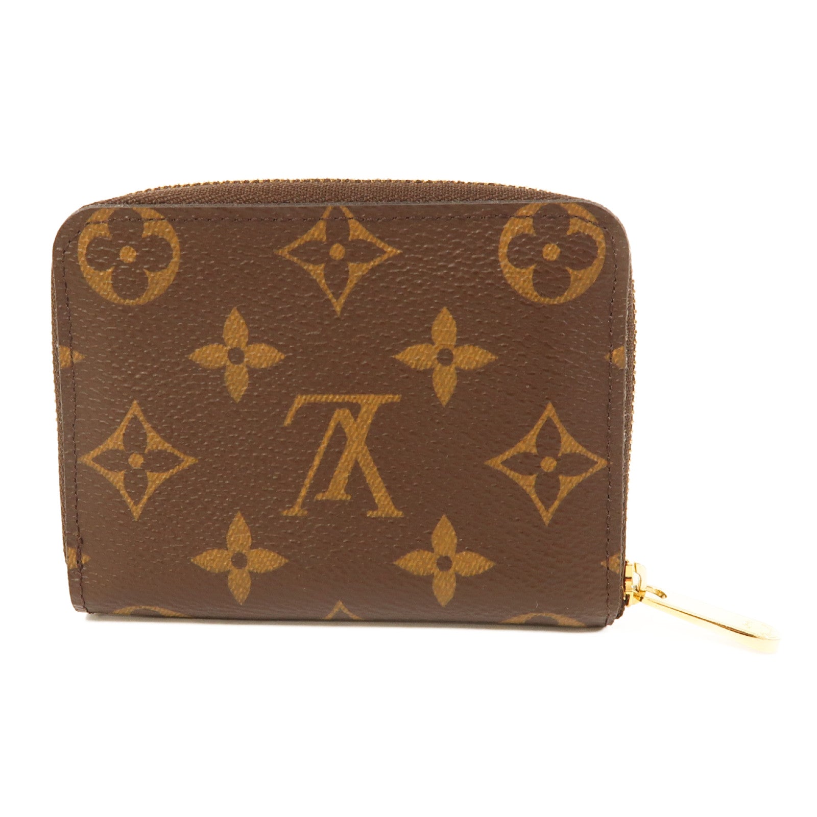 LOUIS VUITTON Monogram Zippy Coin Purse金扣零錢包啡色