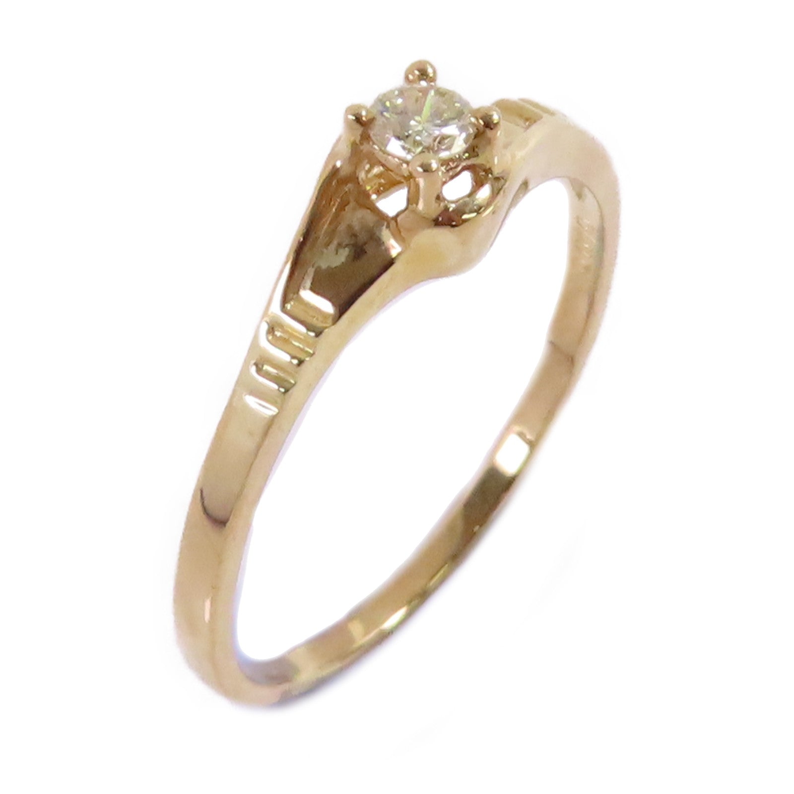 JEWELRY 18K黃金/鑽石Diamond Ring戒指US#6.75