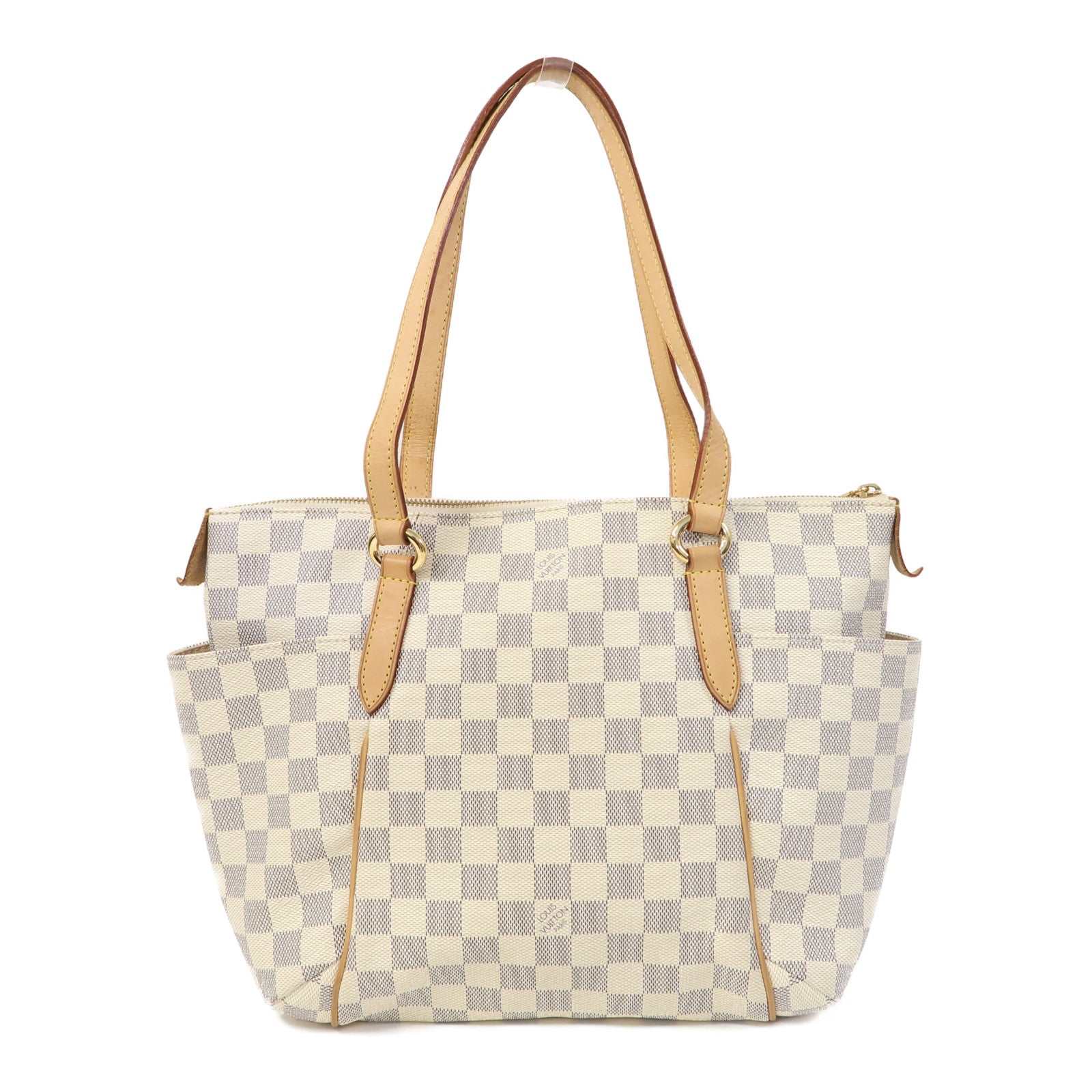 LOUIS VUITTON 【激減優惠】Damier Azur Totally PM金扣肩背袋白色